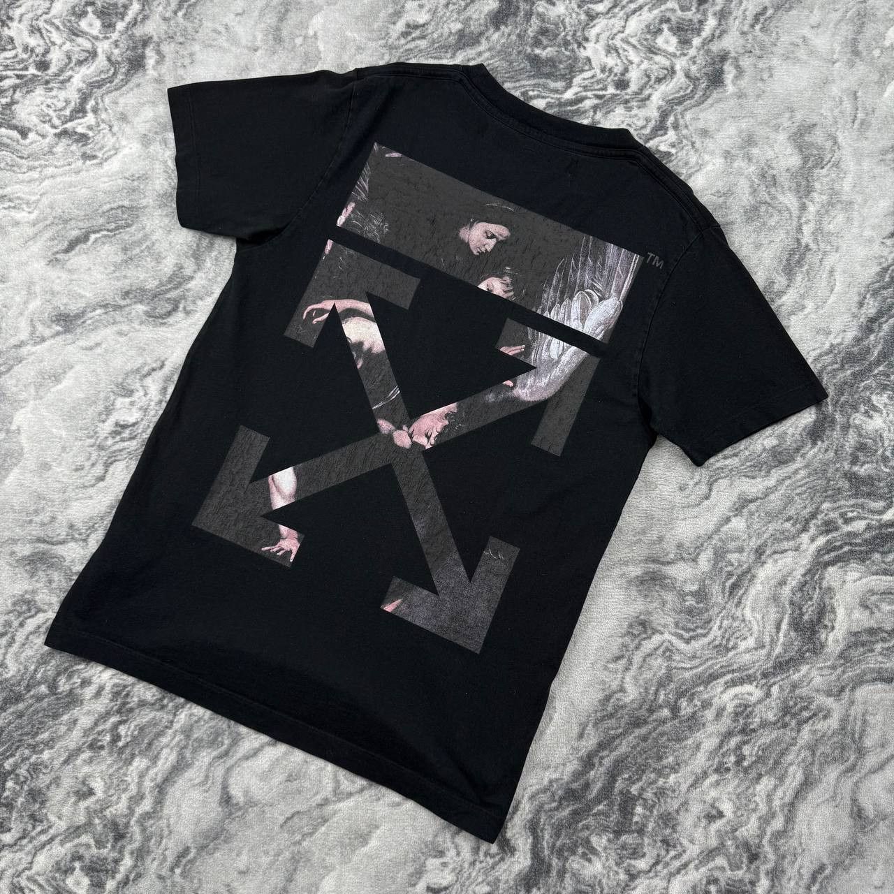 Off-White Off-White Caravaggio Arrow Big Logo T-Shirt Men Size M Black Size US M / EU 48-50 / 2 - 1 Thumbnail