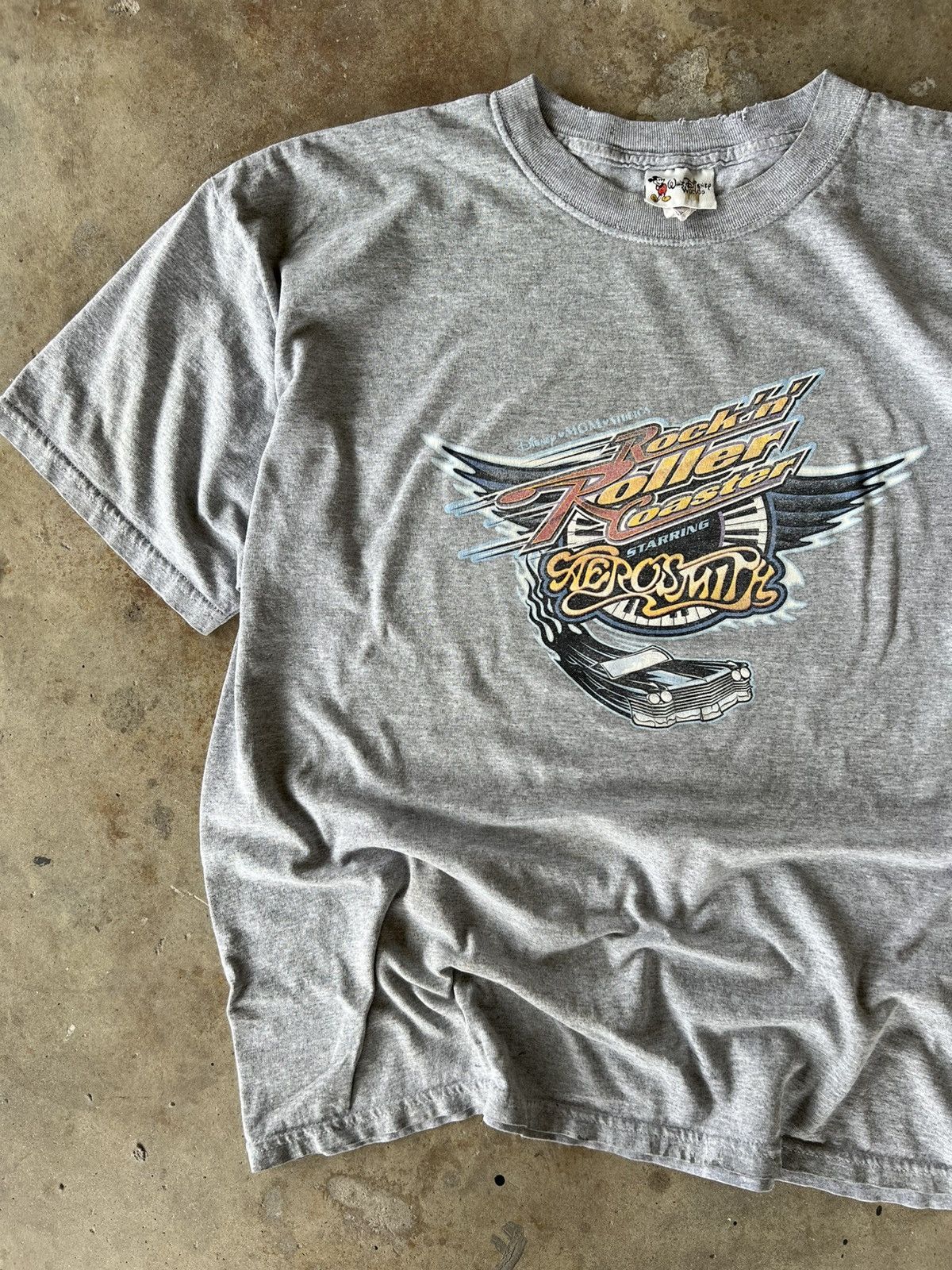 Disney Vintage 90’s Disney Mickey Aerosmith Ride Promo T Shirt Size US L / EU 52-54 / 3 - 1 Thumbnail