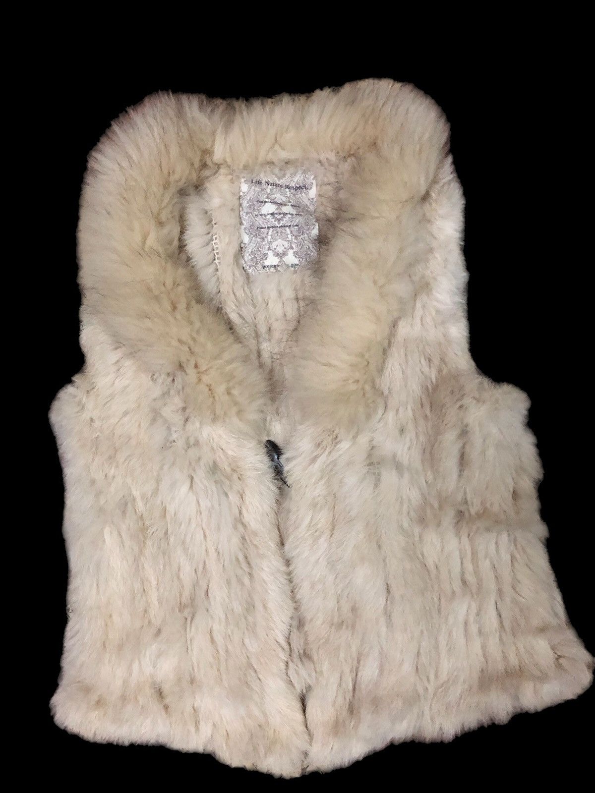 If Six Was Nine × Japanese Brand × Le Grande Bleu (L.G.B.) Goa Rabbit Fur Blend Raccon LGB Inspire Sleeveless Jacket Size XS / US 0-2 / IT 36-38 - 1 Thumbnail