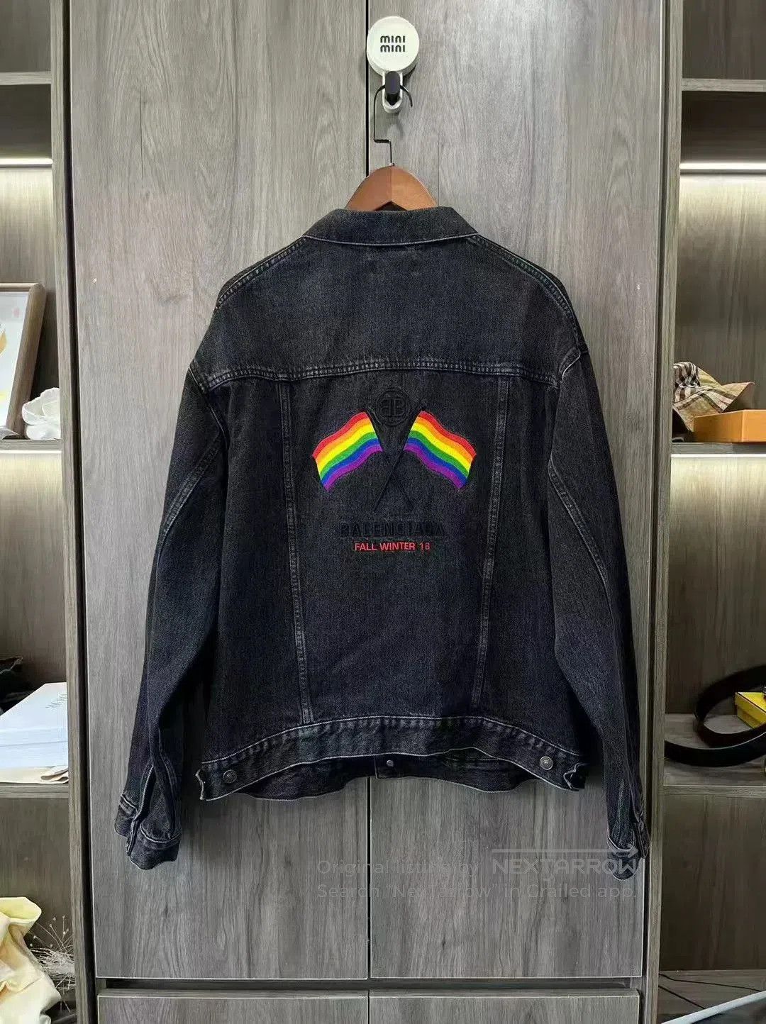 Balenciaga Balenciaga Embroidered Flag Denim Jacket. Size US M / EU 48-50 / 2 - 2 Thumbnail