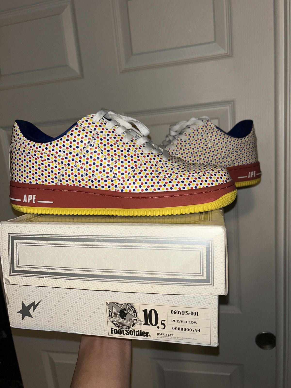 image of 2006 Polka Dot Bapesta Shoes, Men's (Size 10.5)