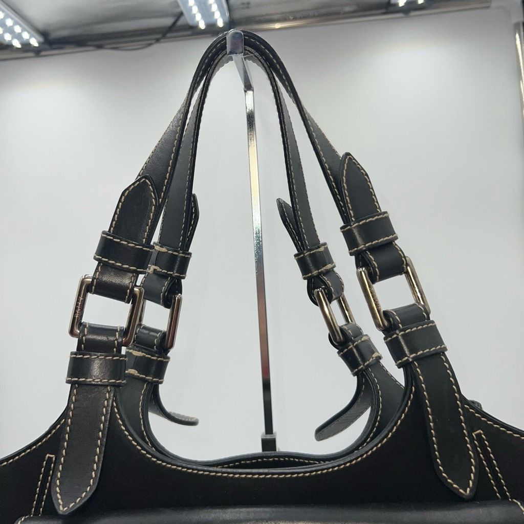 Bally Bally Saddle Leather Buckle Trim Shoulder Bag Made in Switzerland Size ONE SIZE - 3 Thumbnail