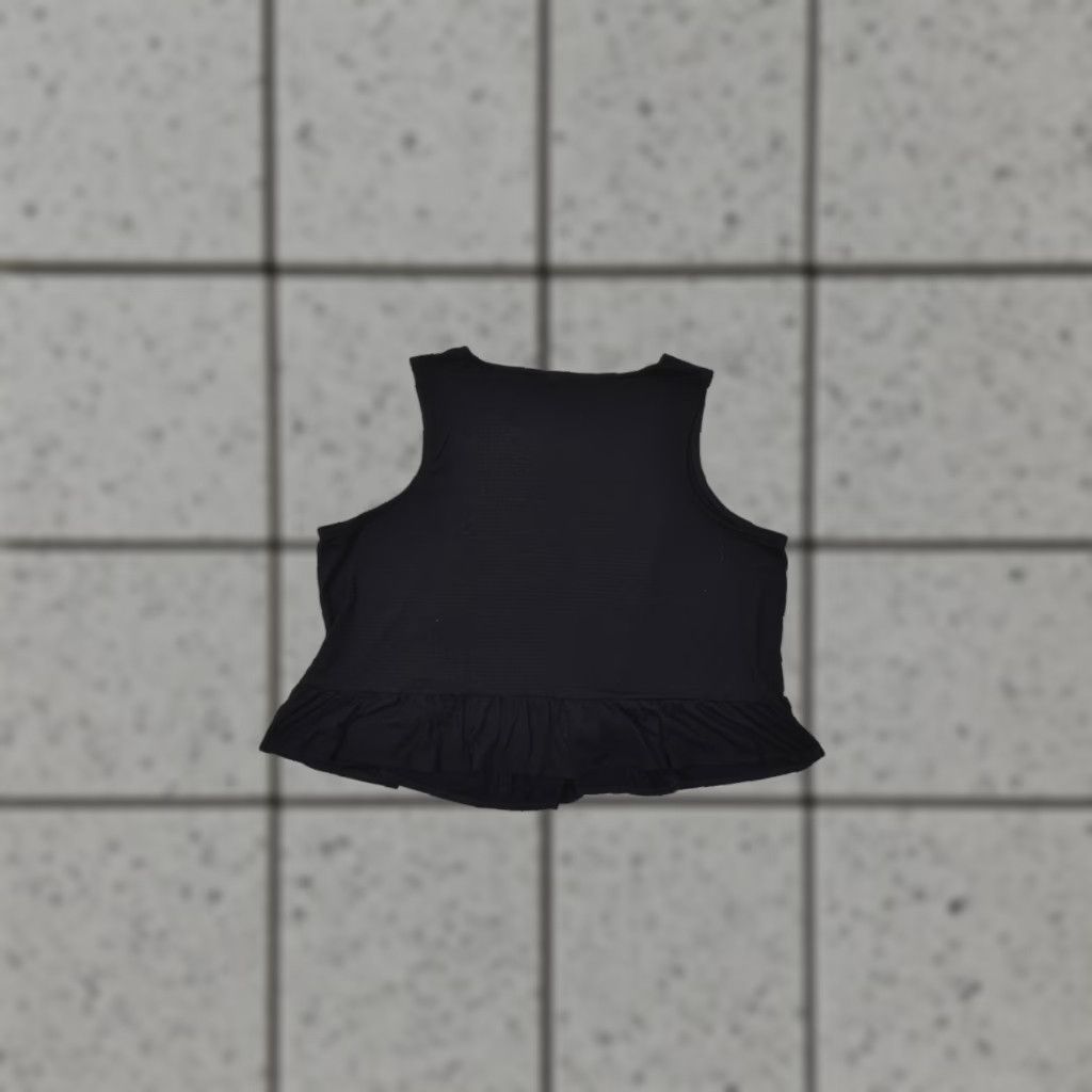 Torrid Torrid Blouse Crop Top Sleeveless High Neck Ruffle 2X Black Texture Knit Plus Size Womens Size XXL / US 16-18 / IT 52-54 - 1 Thumbnail