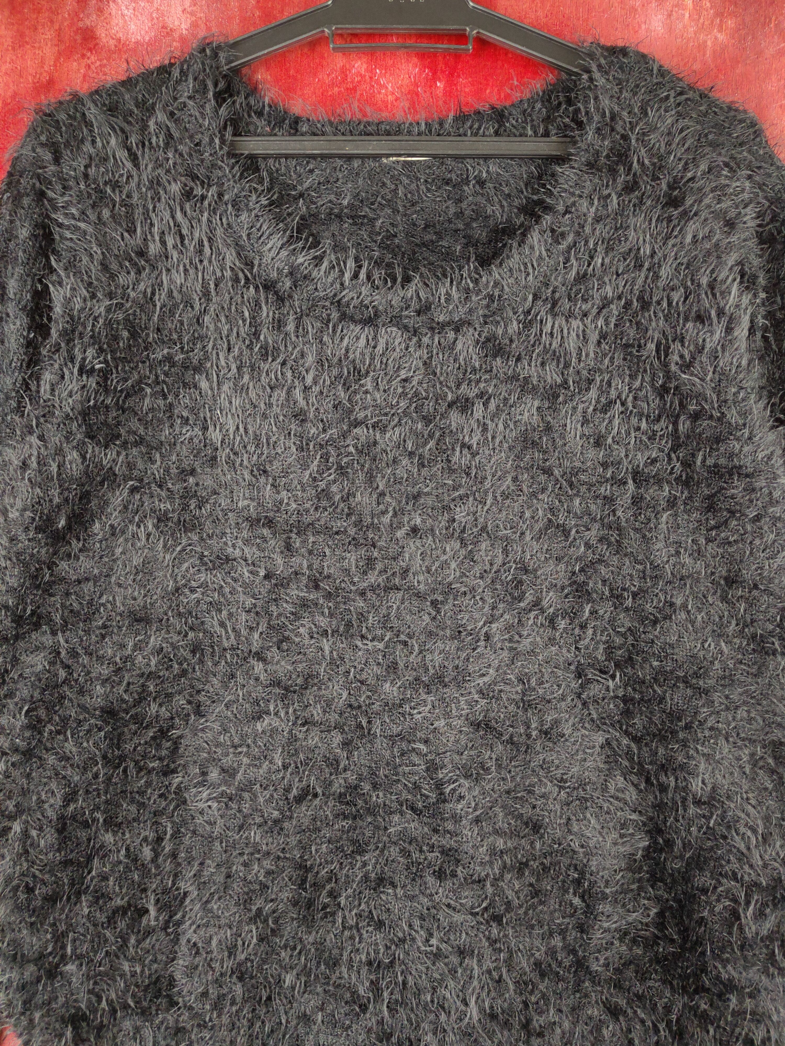 Japanese Brand × Vintage Avail Avantgarde Black Fur Mohair Knitwear Size L / US 10 / IT 46 - 2 Thumbnail