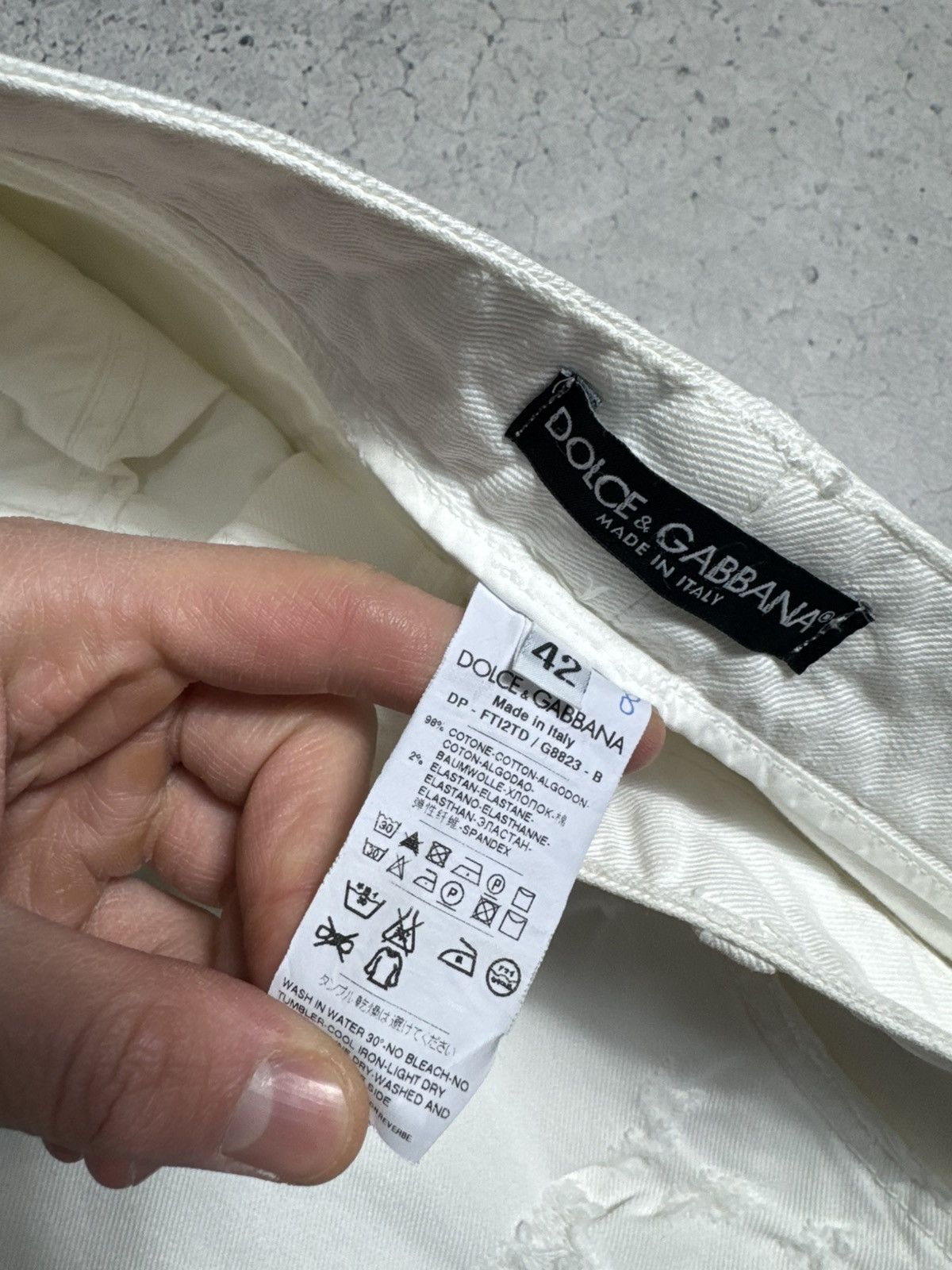 Dolce & Gabbana Dolce & Gabbana DG Luxury White Denim Jeans Size 42 Size 28" / US 6 / IT 42 - 8 Thumbnail