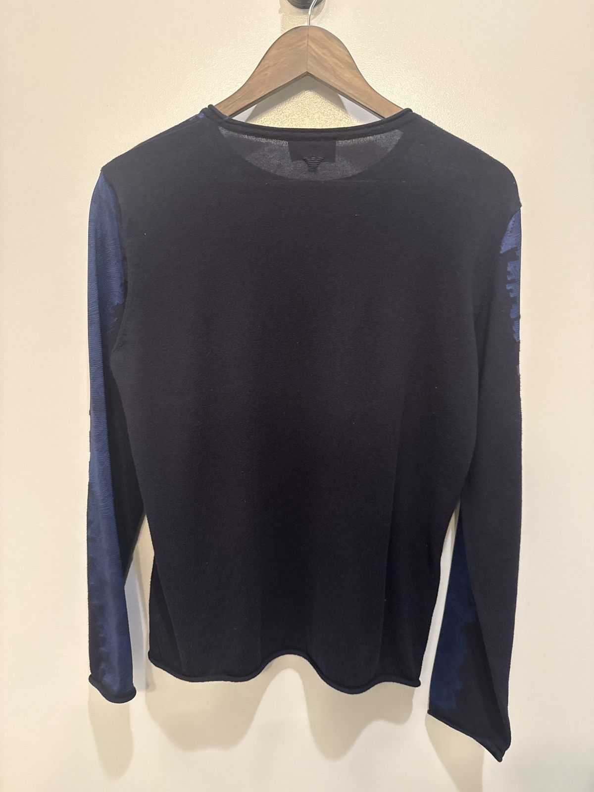 Emporio Armani Blue/navy skyline long sleeve thin sweater Size US M / EU 48-50 / 2 - 4 Thumbnail