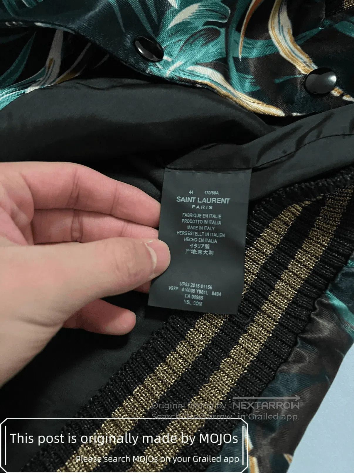Saint Laurent Paris Sz 44 Saint Laurent Paris Eagle & Tiger Satin Jacket mojos1 Size US S / EU 44-46 / 1 - 4 Thumbnail