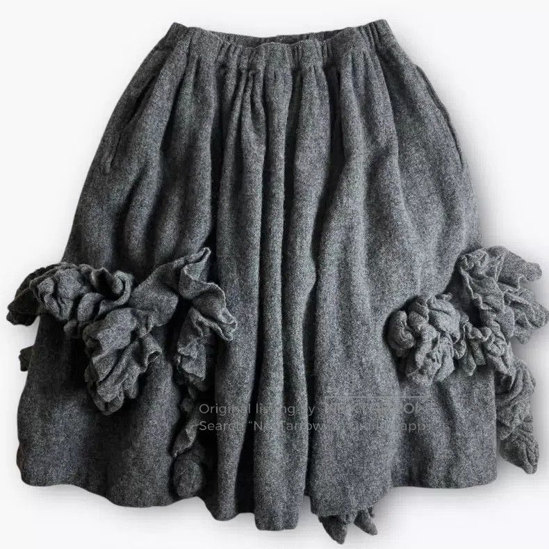 Comme des Garcons Comme Des Garcons size XS Gray pleated polyester skirt Size 22" - 2 Thumbnail