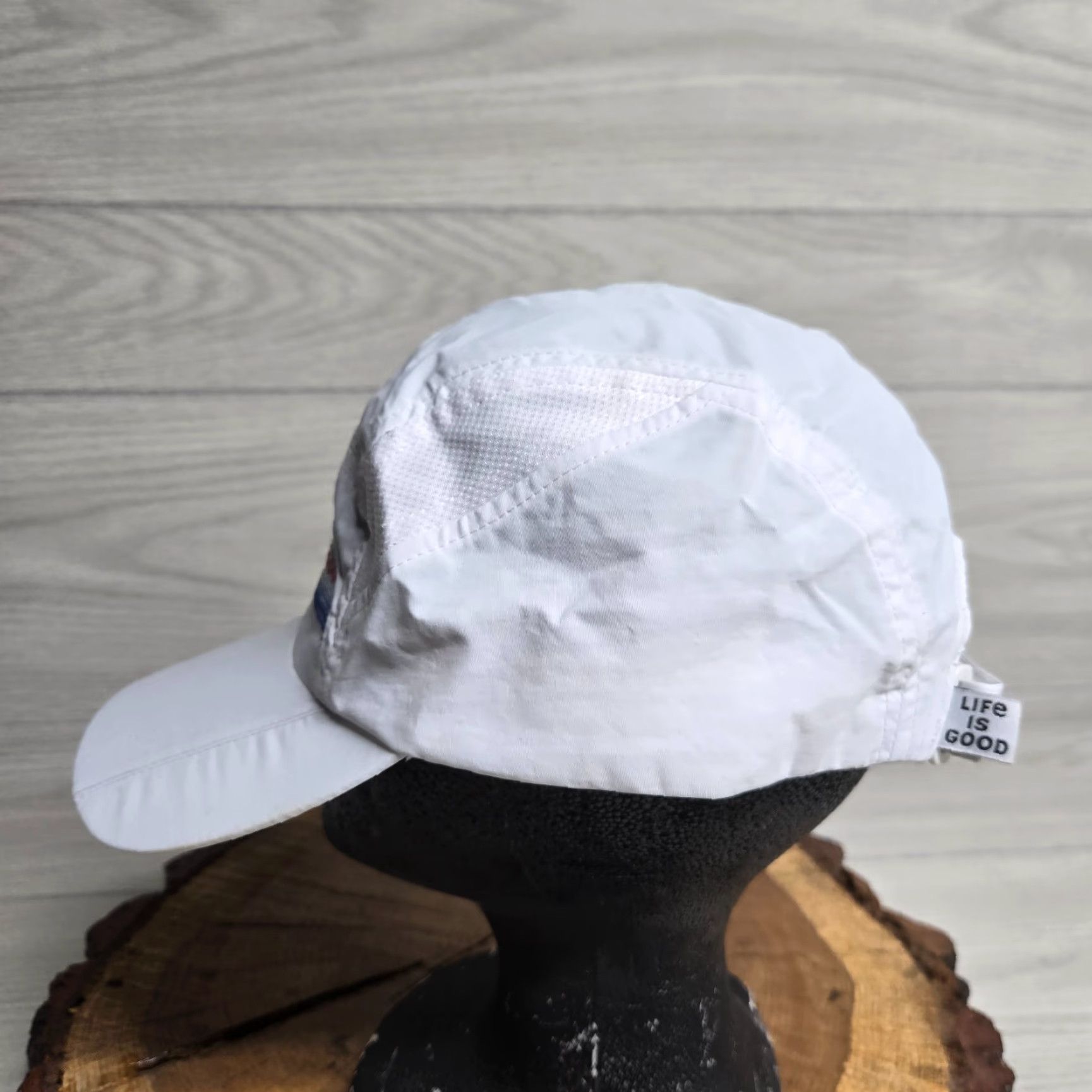 Life is Good VINTAGE Life Is Good Cap Hat White Adjustable Strapback Adults One Size Cotton Blend Embroidered Baseball Mens Size ONE SIZE - 4 Thumbnail
