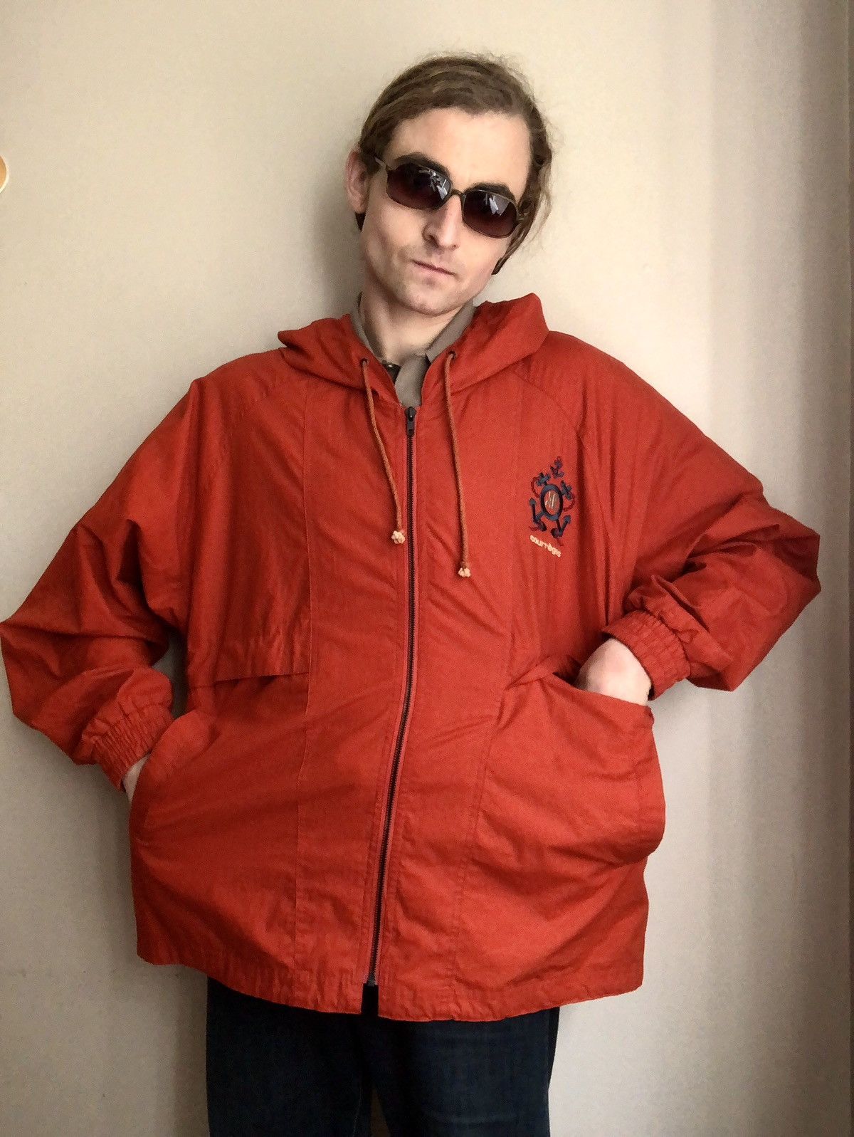 Andre Courreges × Courreges Courrèges Homme Vintage Burnt Orange Nautical Logo Jacket Size US L / EU 52-54 / 3 - 1 Thumbnail