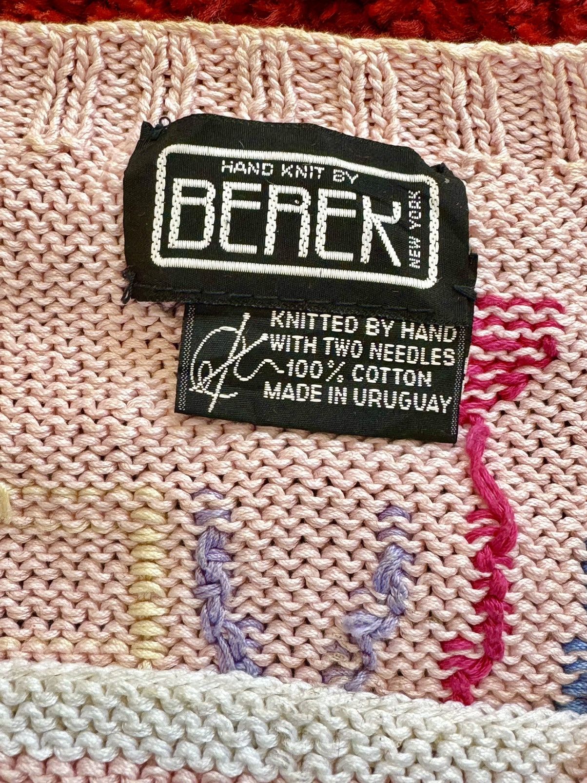 Designer × Vintage Vintage Berek Wedding Anniversary Hand Knitted Sweater Size US S / EU 44-46 / 1 - 7 Thumbnail