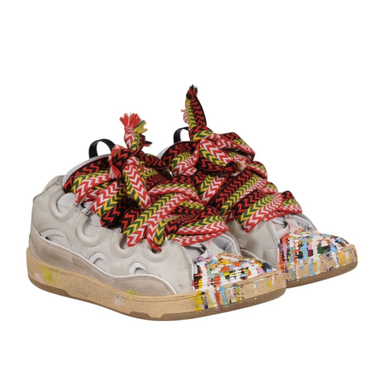 Gallery Dept. × Lanvin Curb Skate Sneakers White Paint Sneakers - 02541 Size US 10 / EU 43 - 14 Thumbnail