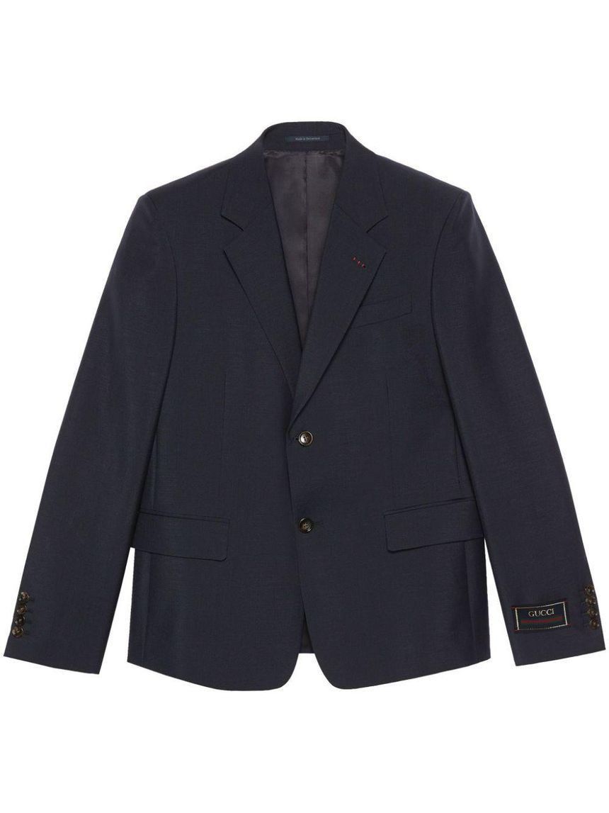 o1mt1gz0325 Wool Mohair Formal Suit in Navy