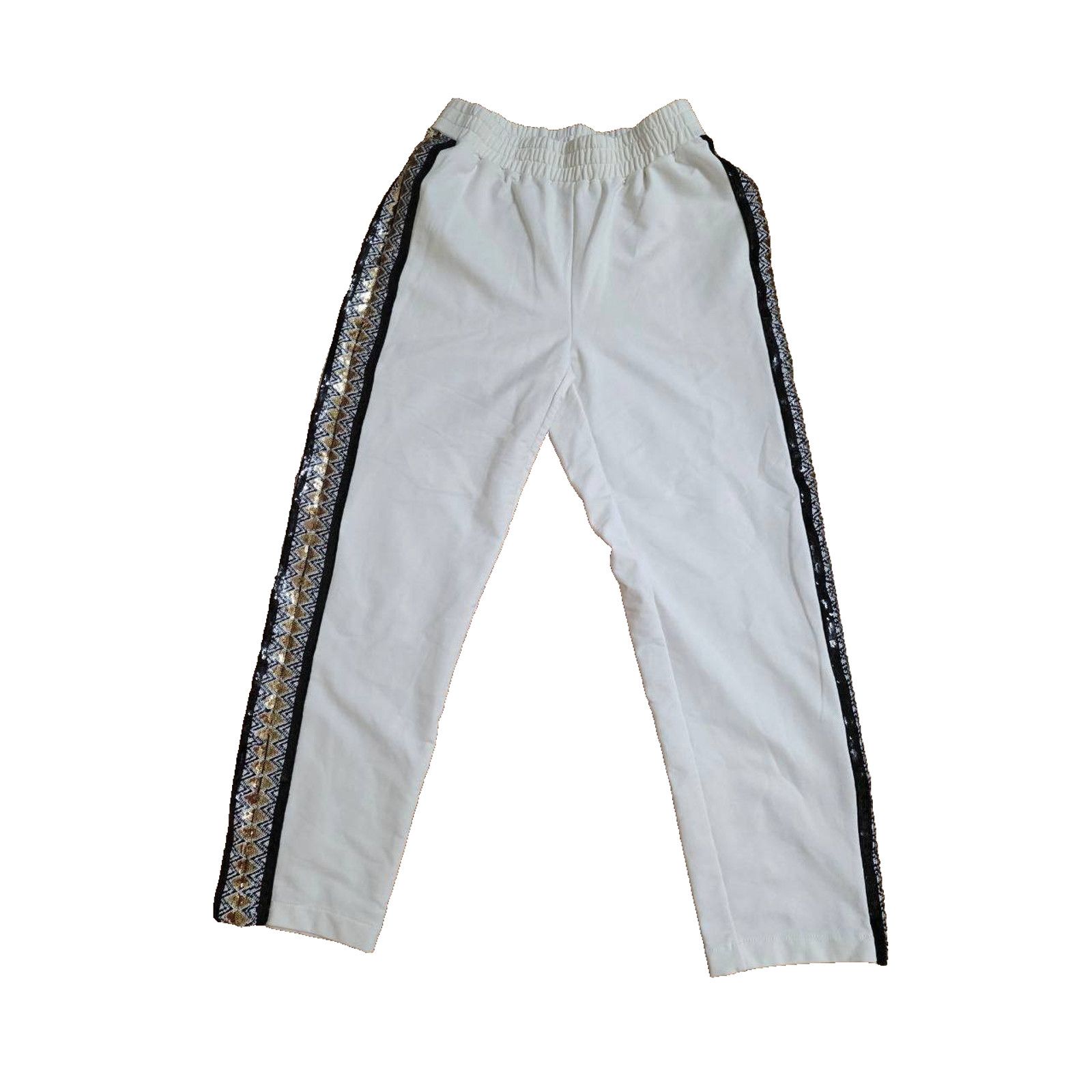 KOBI HALPERIN Kobi Halperin Pants sequin White Size Small A001058 Size 25" / US 0 / IT 36 - 1 Thumbnail