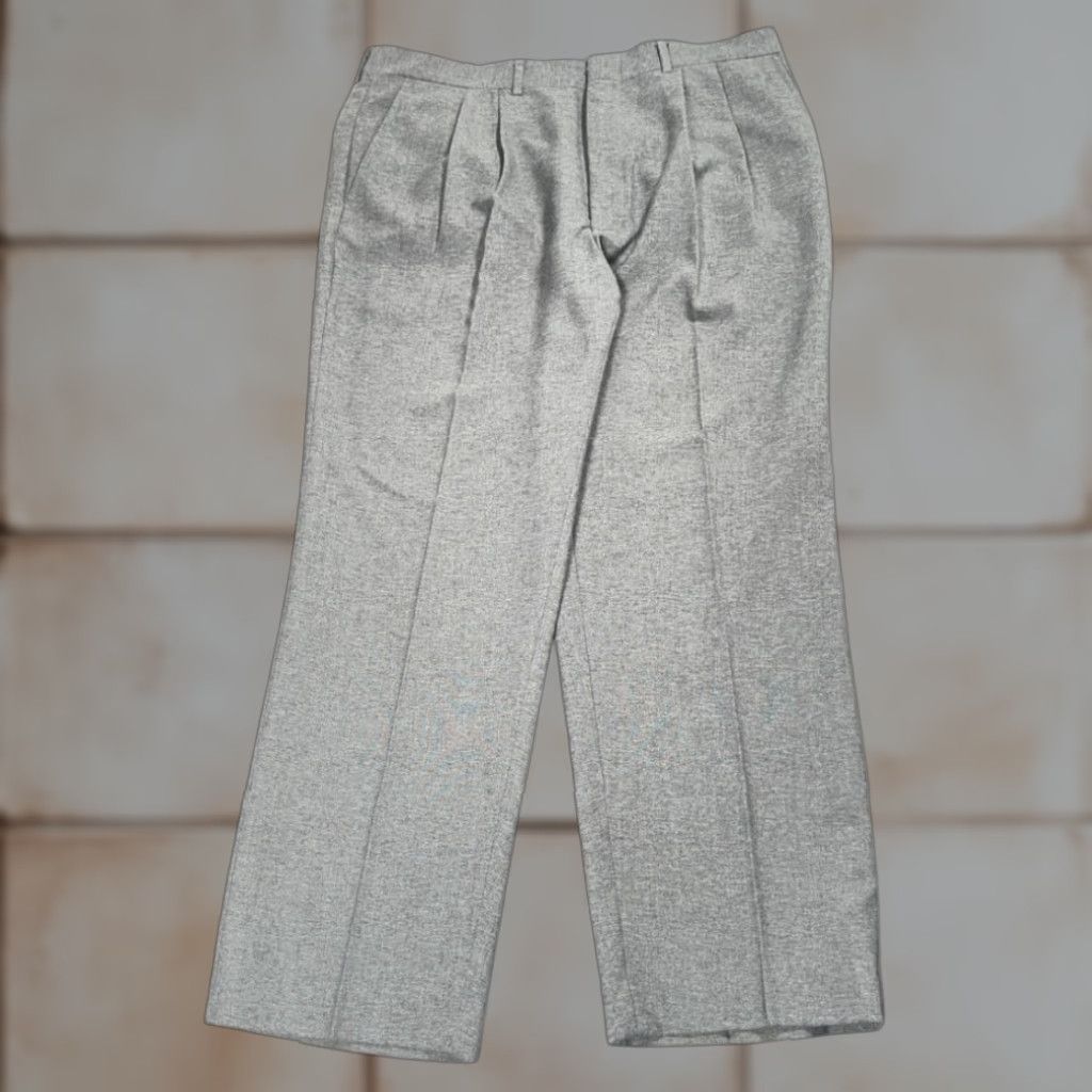 Sears VINTAGE Sears Pants Mens 36x29 Gray Pleated Dress Slacks Wool Blend Creased 80s Size US 36 / EU 52 - 1 Thumbnail