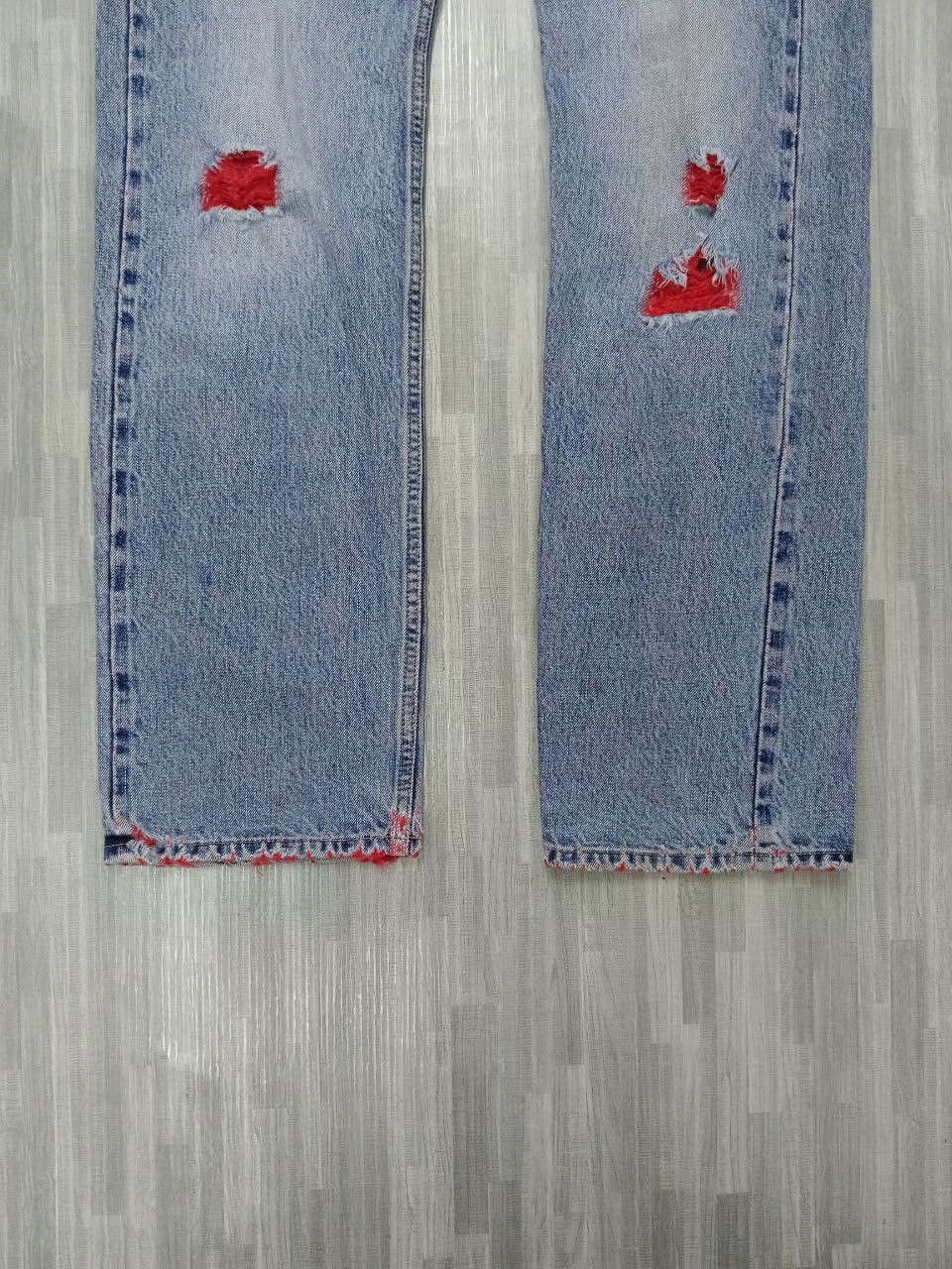 Japanese Brand SiCK RIPED RATTLE TRAP SELVEDGE DENIM PANTS Size US 30 / EU 46 - 6 Thumbnail