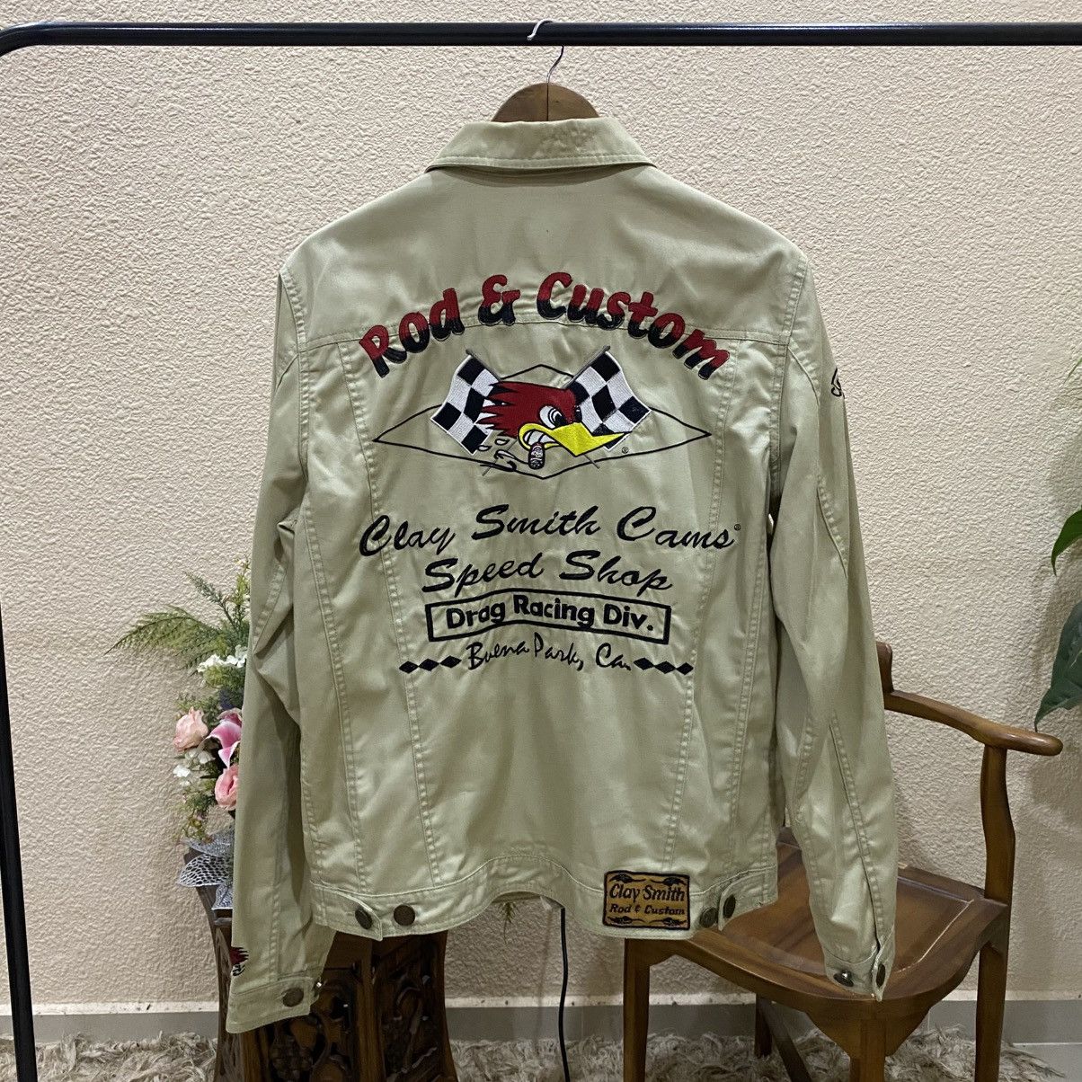 ☀️Vintage Rod & Custom embroidered logo racing jacket