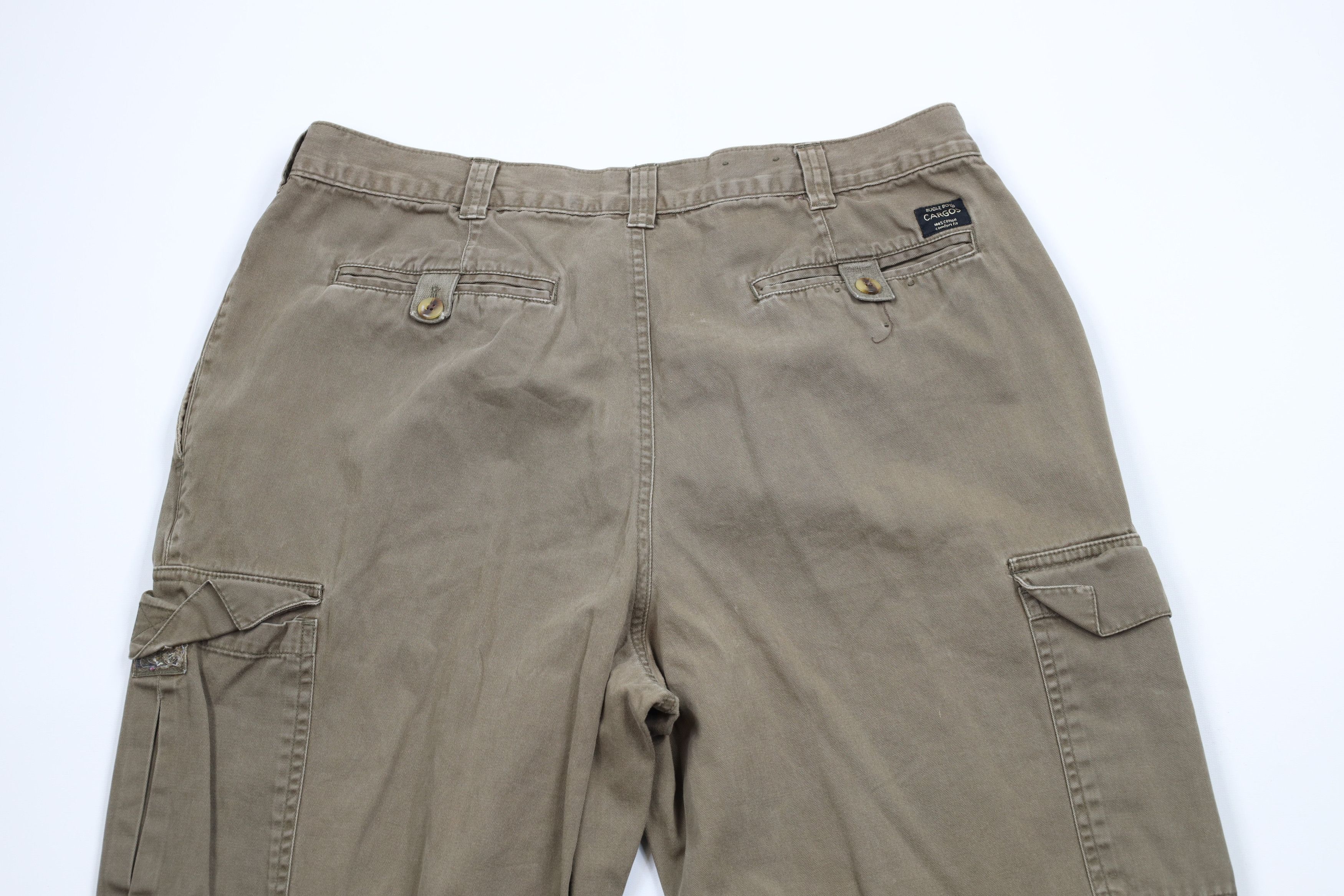 Vintage Vintage 90s Streetwear Wide Leg Cargo Pants Green Cotton Size US 34 / EU 50 - 12 Thumbnail