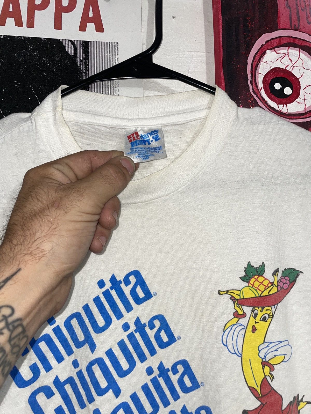 Hanes × Vintage VTG CHIQUITA BANANA SHIRT Size US L / EU 52-54 / 3 - 3 Thumbnail
