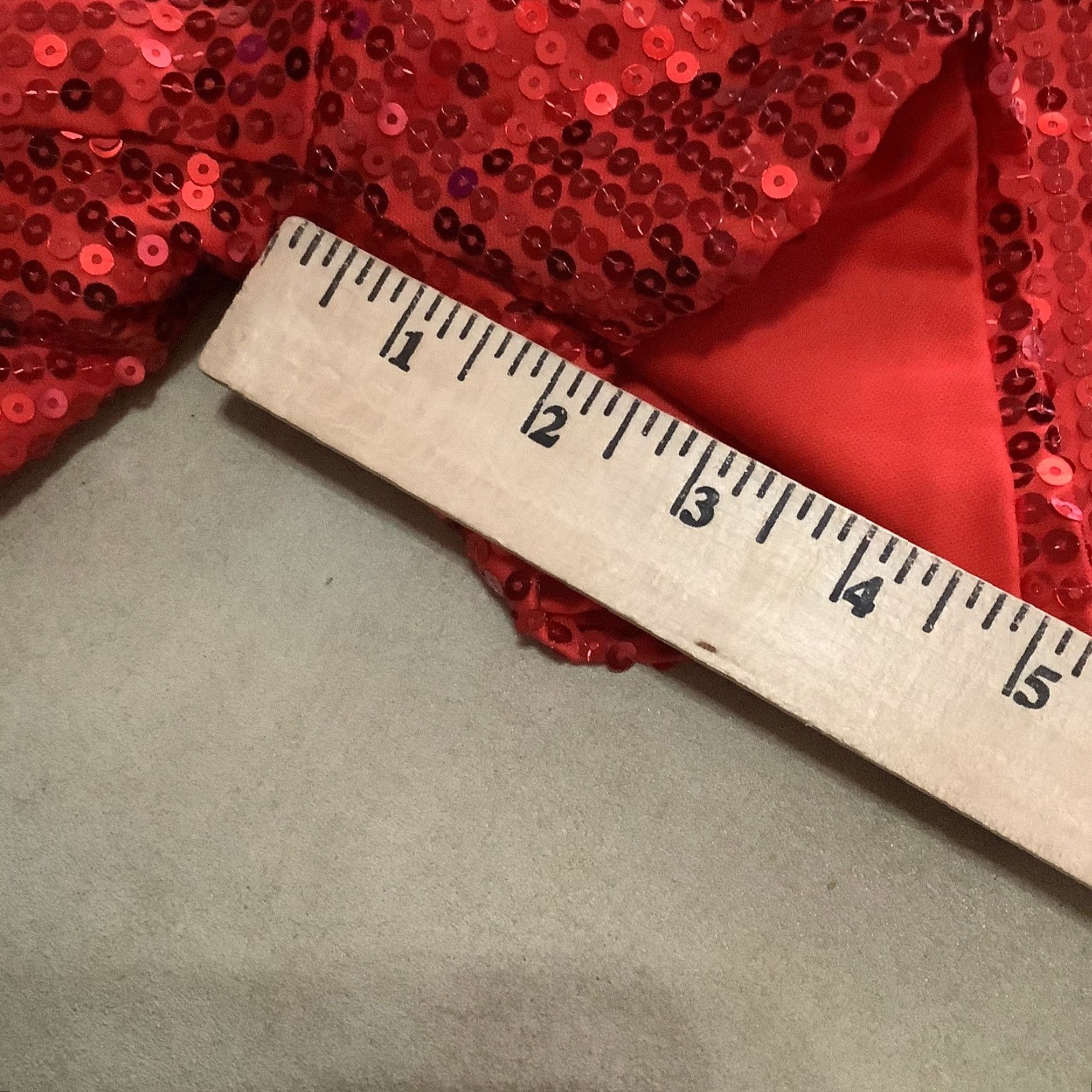 ESPIRIT Spirit Halloween Red Glitter Sequins Women's PL Short Shorts Halloween Costume Glitter Sequins Womens PL Red Spirit Size 36" / US 14 / IT 50 - 5 Thumbnail