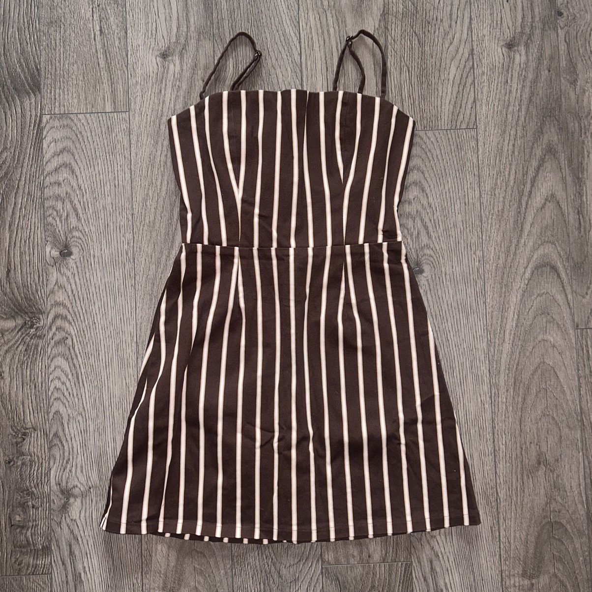 Reformation Reformation Westlake Stripe Mini Dress Coffee Brown Size 2 |  Grailed