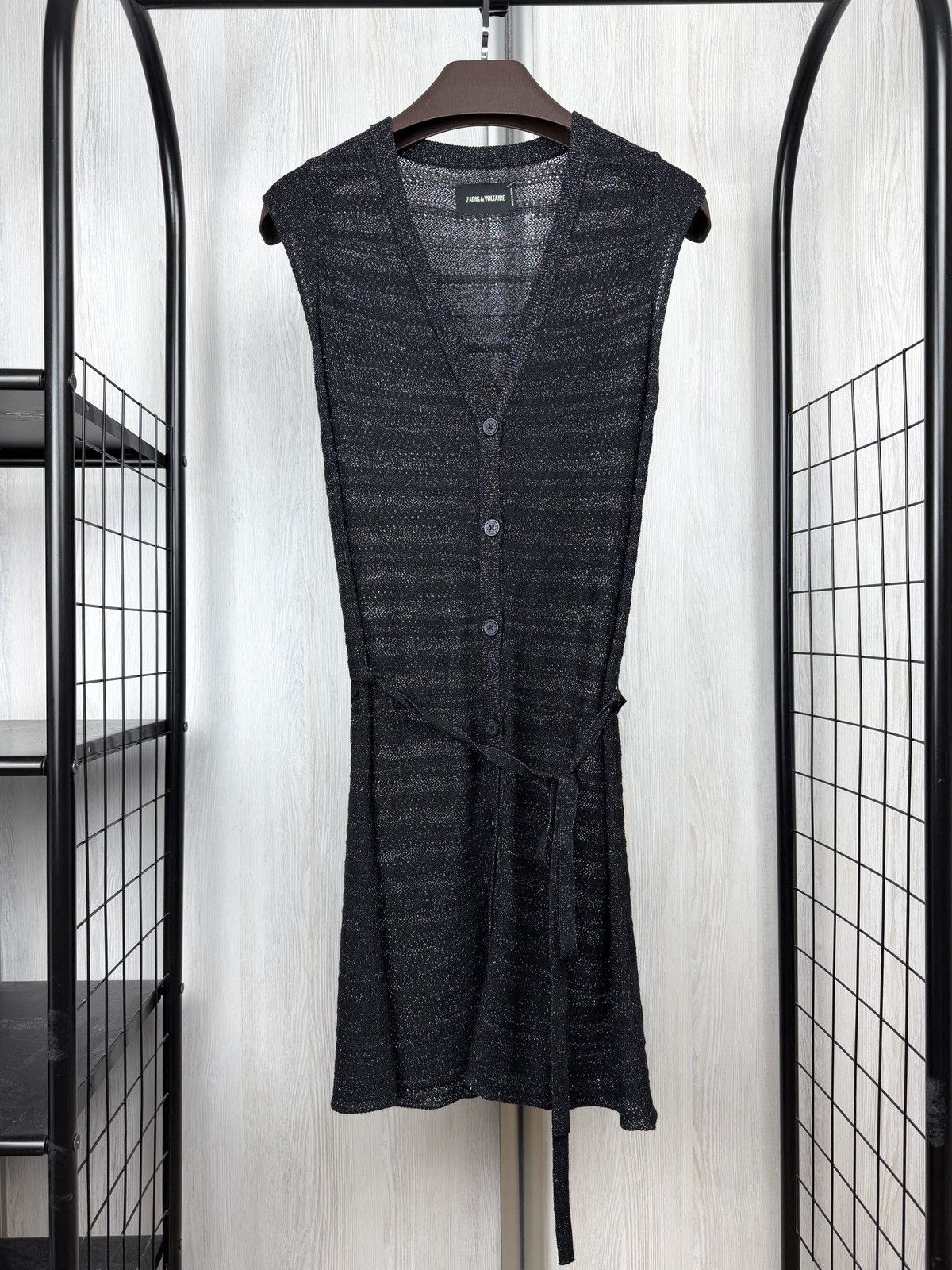 Zadig & Voltaire Zadig Voltaire Marty Pointelle Crl Long Button Cardigan Mesh Size S / US 4 / IT 40 - 1 Thumbnail