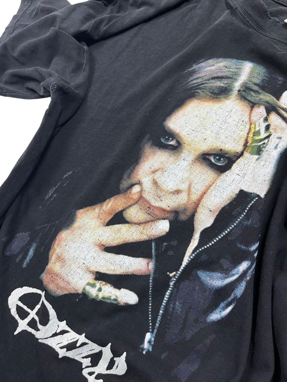 Band Tees Vintage 90s Distressed Ozzy Osbourne T-shirt Size US XXL / EU 58 / 5 - 8 Thumbnail