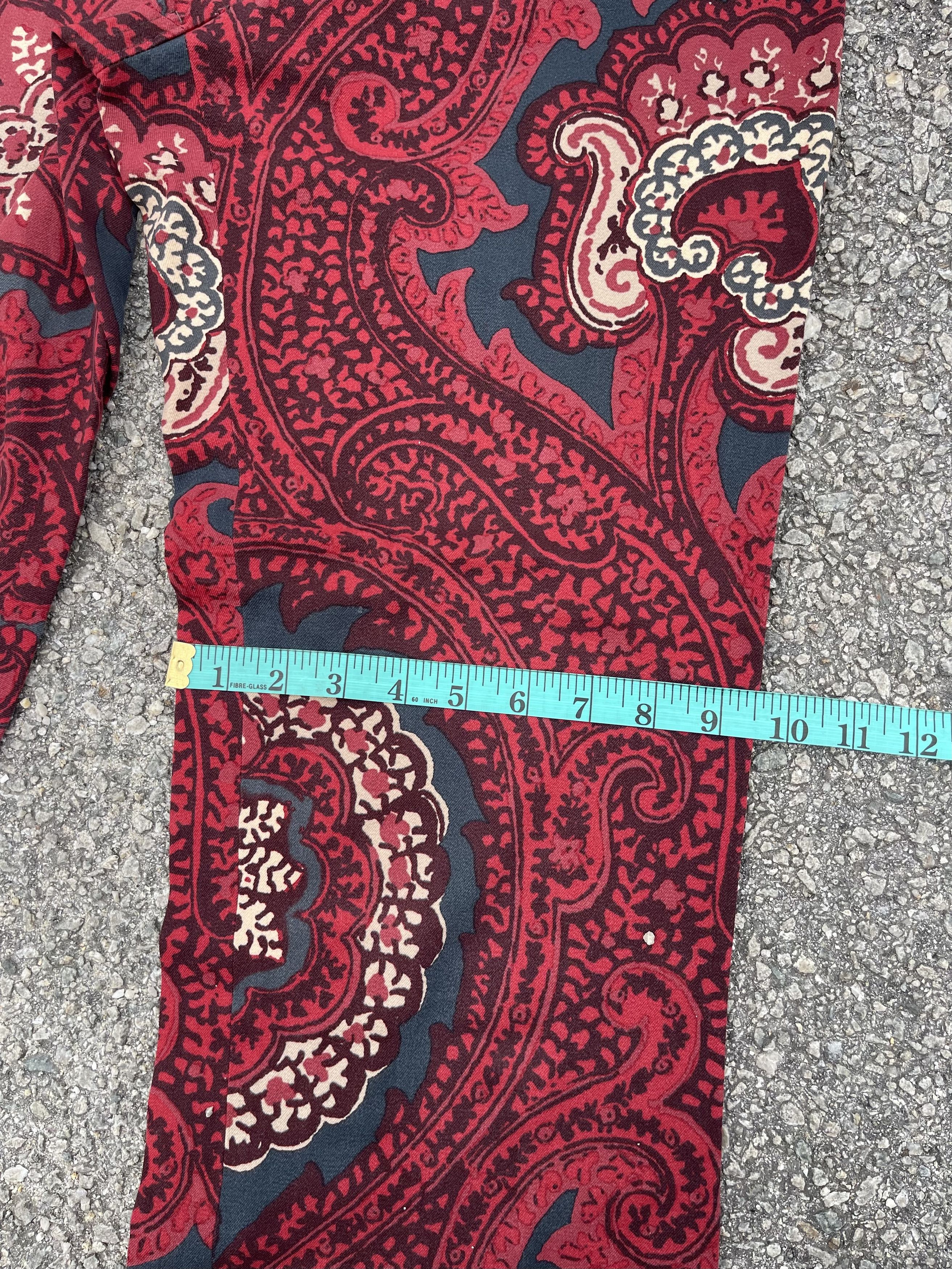 Etro × Vintage Vtg Etro Red Floral Size US 30 / EU 46 - 11 Thumbnail