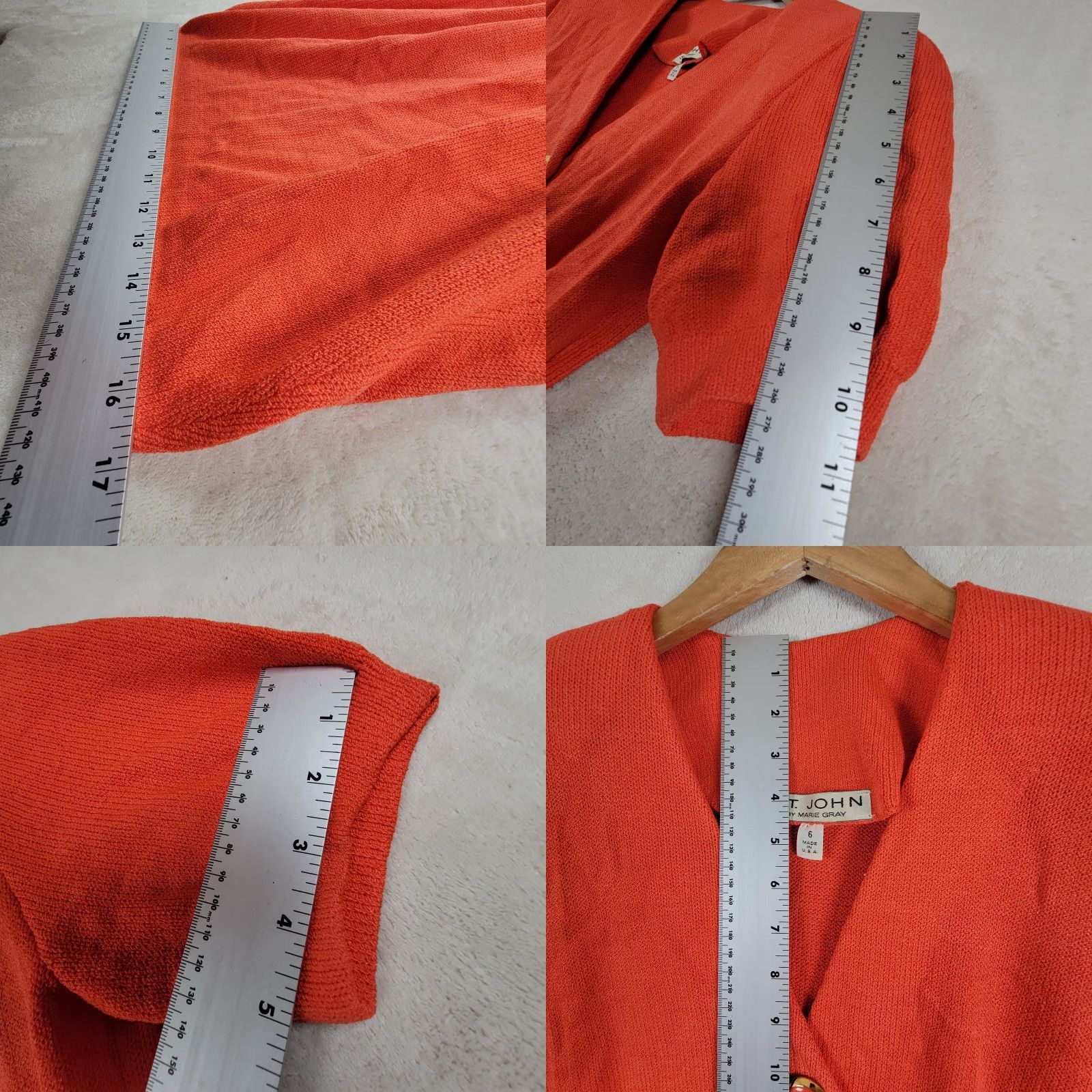 St. John St. John Dress Orange Long Knit Short Sleeve Button Closure Women 6 Dress Size M / US 6-8 / IT 42-44 - 10 Thumbnail