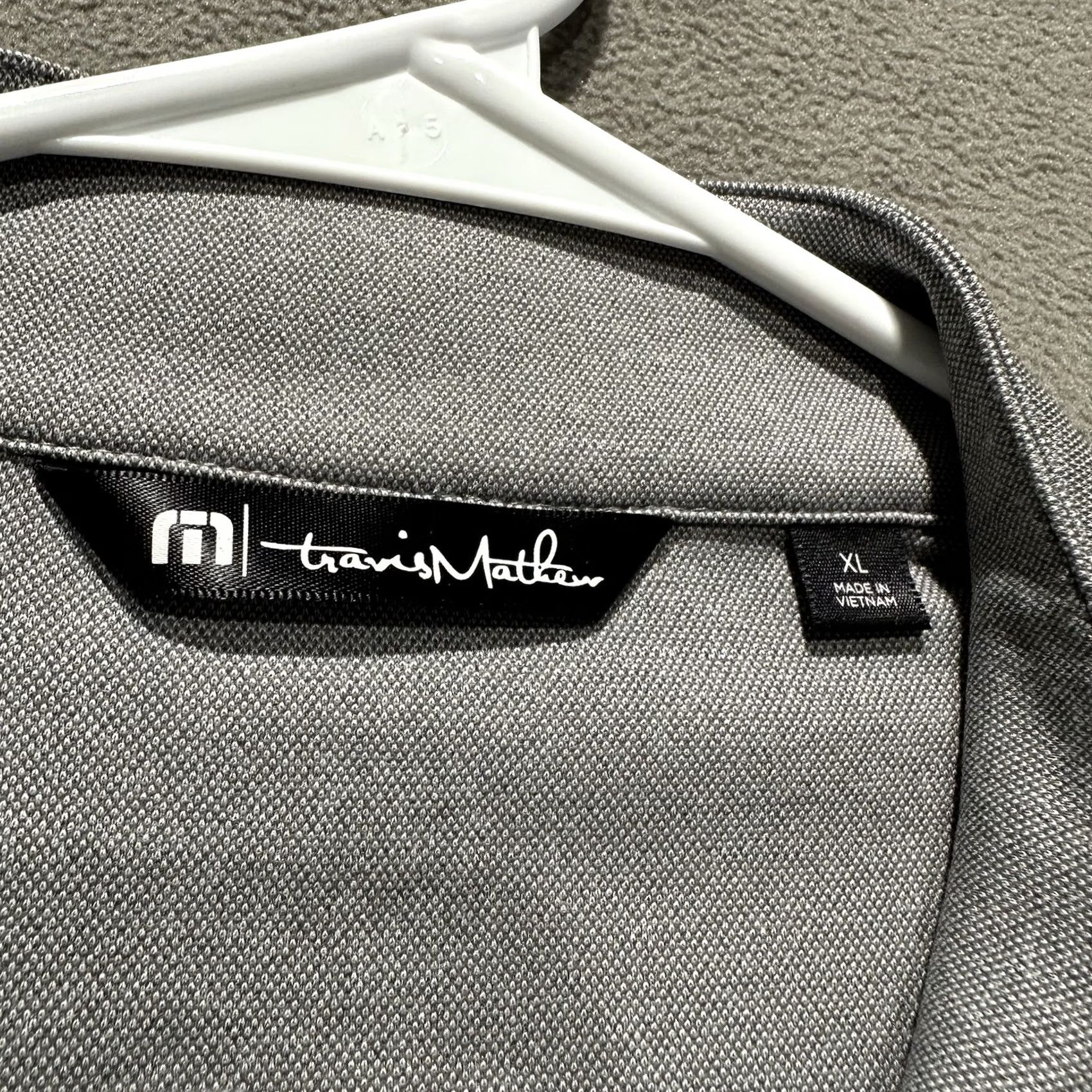 TravisMathew Travis Mathew Pullover Mens XL Gray Coto Perf 1/4 Zip Golf Stretch Blue Cross Size US XL / EU 56 / 4 - 4 Thumbnail