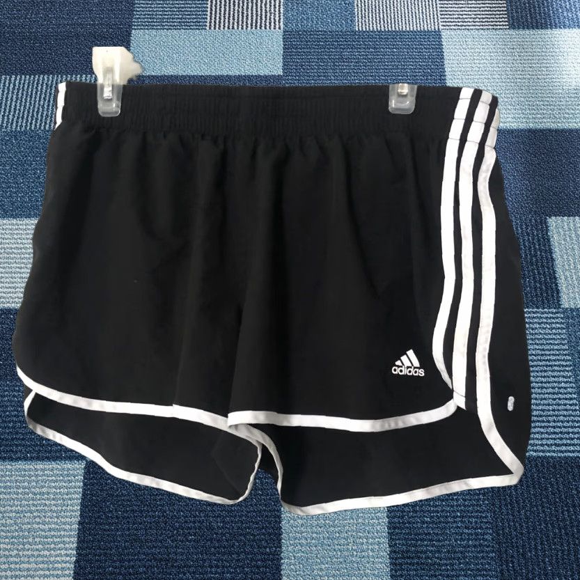Adidas Adidas Women's Running Shorts Black Athletic Lined Size XL Aeroready 3” 3 Stripe Size 40" / US 18 - 1 Thumbnail