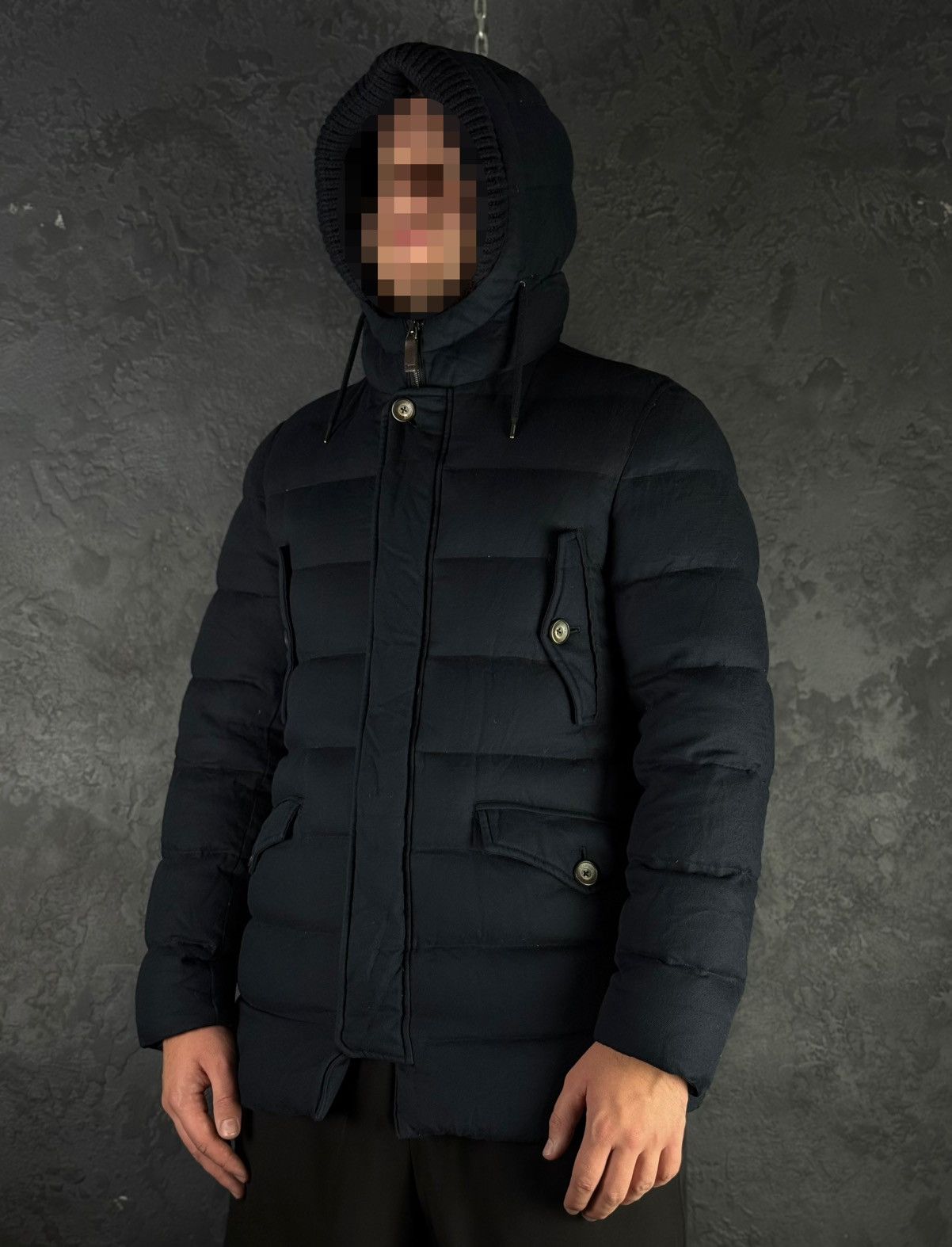 Herno HERNO Norfolk Men's Down Jacket Navy Blue Size 50 Size US M / EU 48-50 / 2 - 1 Thumbnail