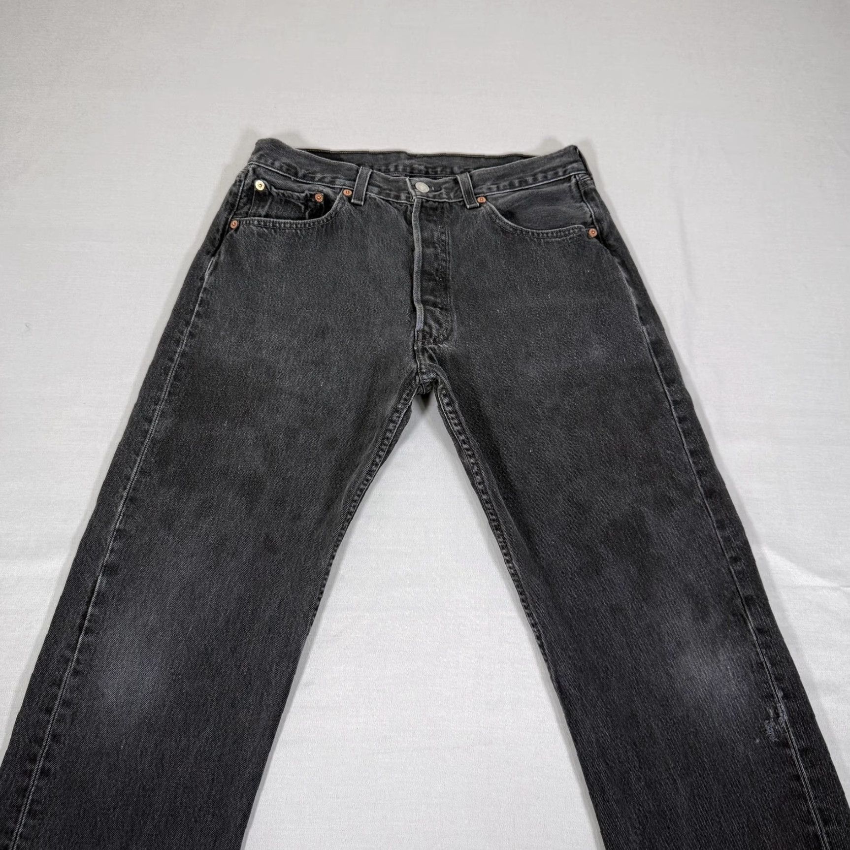 Levi's Vintage Levi's Jeans Men 32x34 Black 501 Straight Fit Denim Pants Western Cowboy Brand Levi's 501 Series Jeans 501 straight Size US 32 / EU 48 - 2 Thumbnail