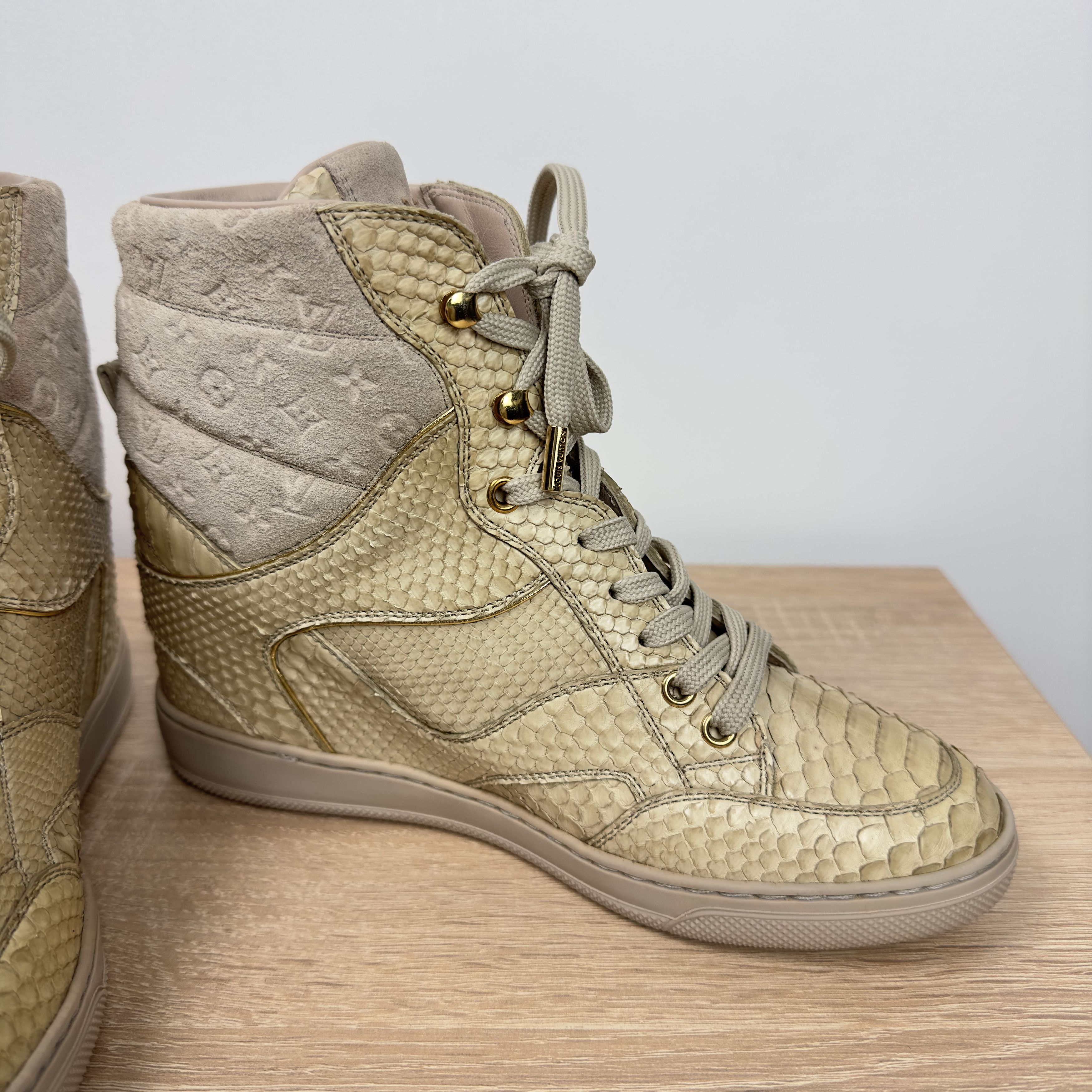 Louis Vuitton RARE Millenium Sneaker Boots Beige Python Skin 6 US Size US 6 / IT 36 - 8 Thumbnail