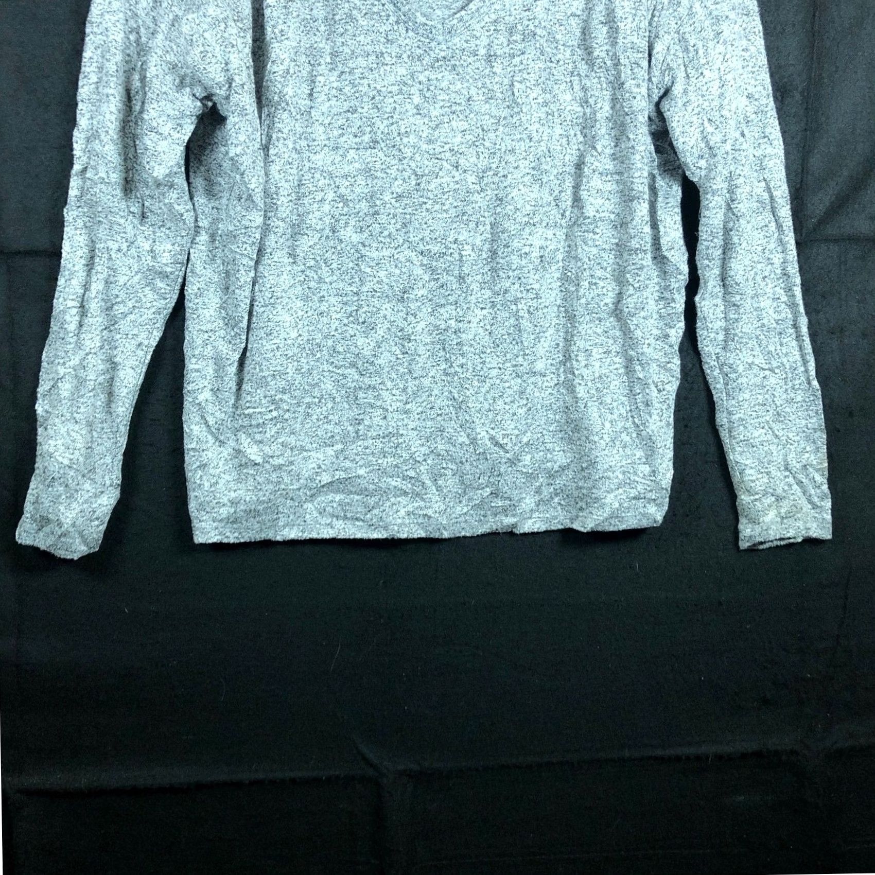 Express Express Womens Sweater Heathered Gray V Neck Criss Cross Shoulders Stretch M Size M / US 6-8 / IT 42-44 - 3 Thumbnail