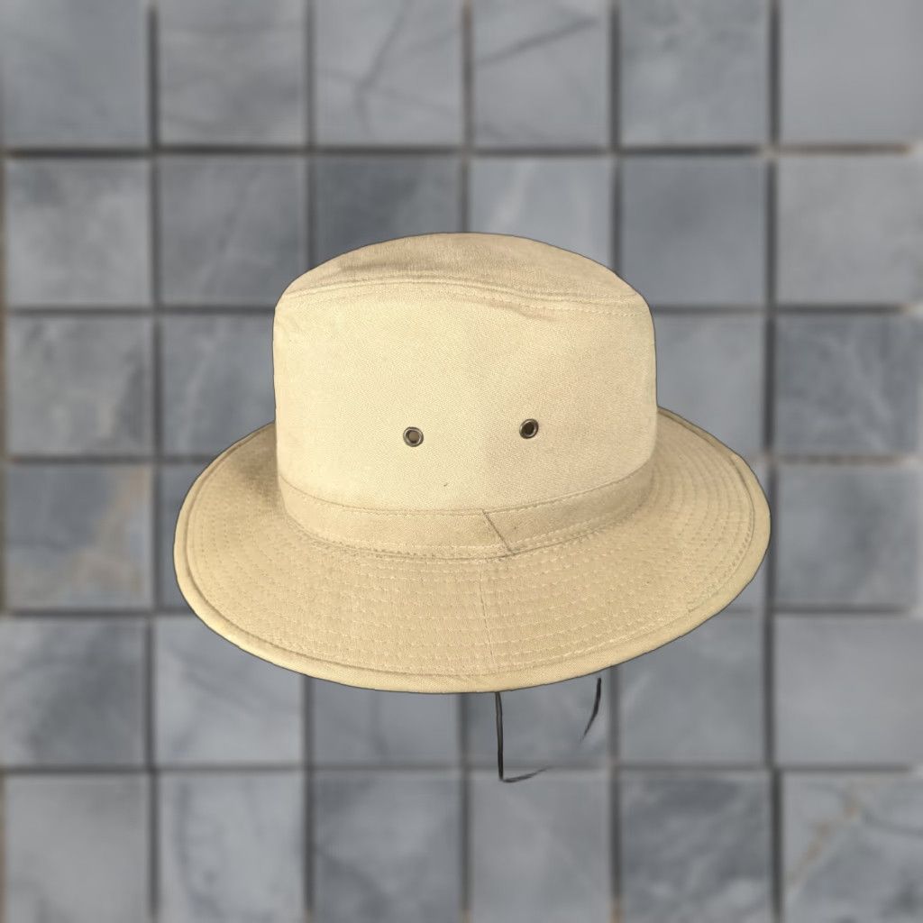 Stetson Stetson Fedora Hat Mens M Beige Cotton Breathable Eyelets Safari TC18404122 Size ONE SIZE - 1 Thumbnail