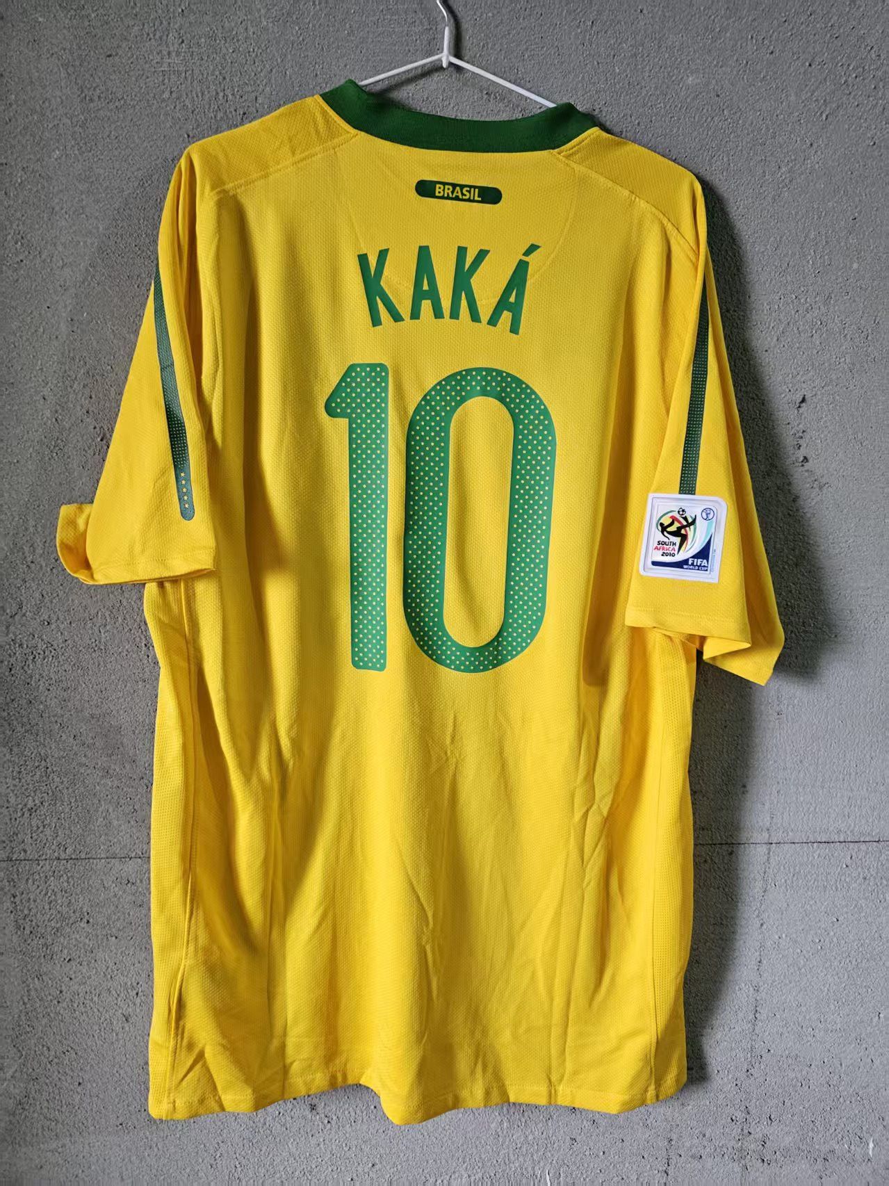 2010 Brazil #10 Kaka Jersey Home