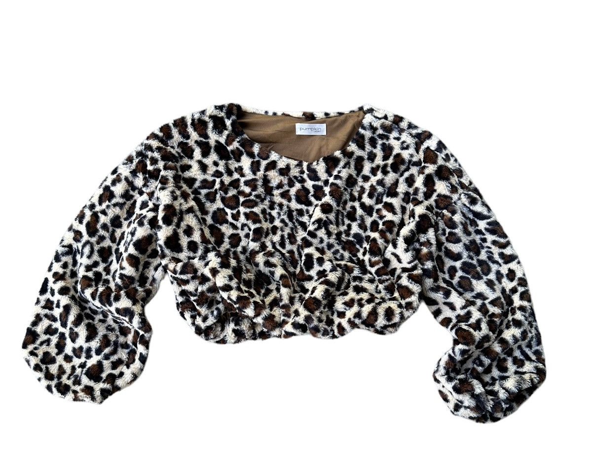 Japanese Brand 🔥gorgoeus🔥Pumpkin port leopard crop top fleece jacket Size M / US 6-8 / IT 42-44 - 5 Thumbnail