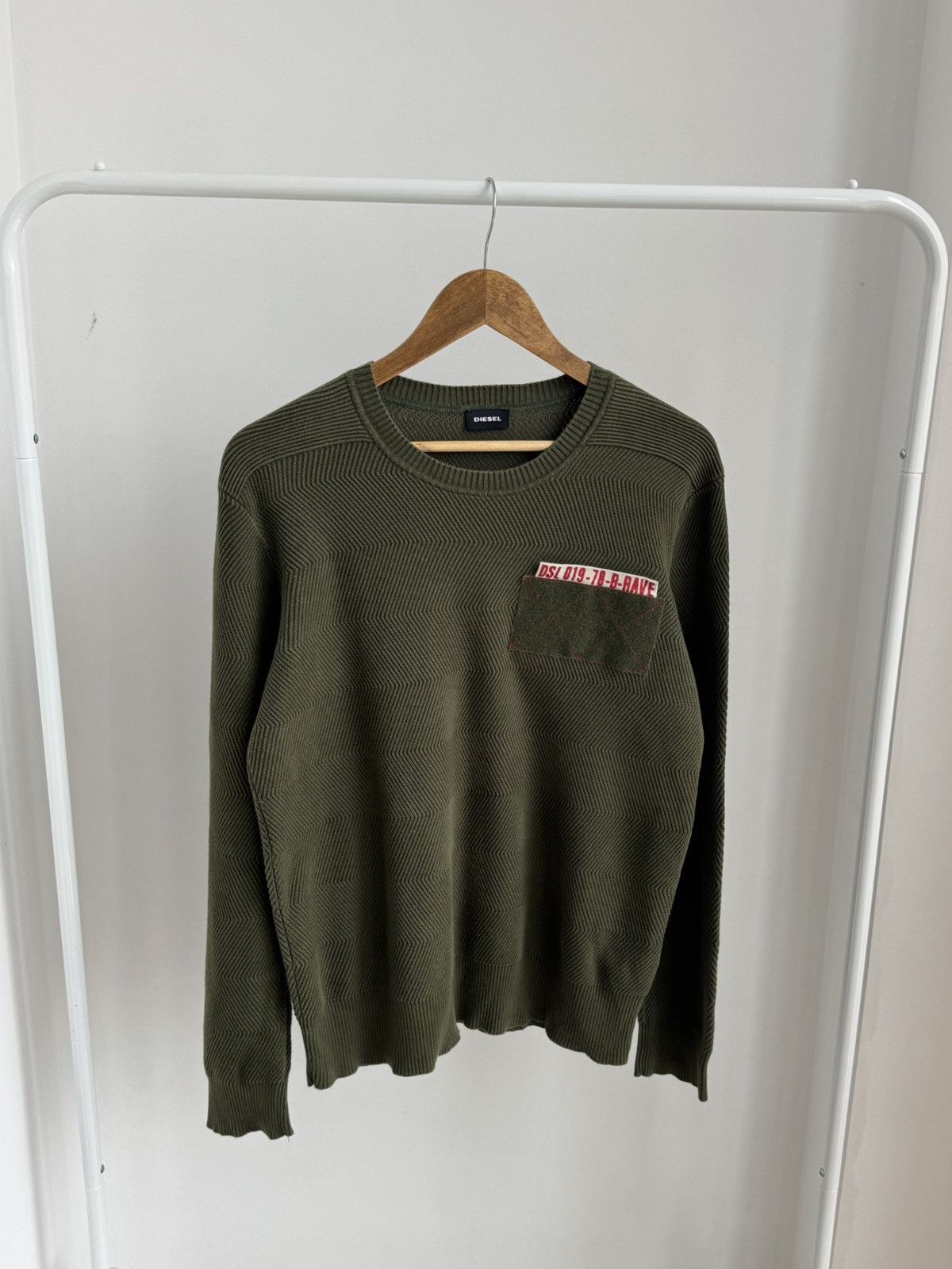Diesel Diesel Knitwear Green Sweatshirt Size M Men military Size US M / EU 48-50 / 2 - 1 Thumbnail