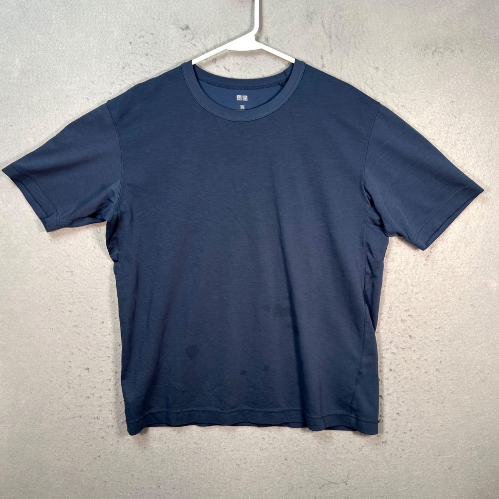 Uniqlo Uniqlo Mens L Dry Ex Navy Blue Performance T Shirt Athletic Shirt Crew Neck Short Sleeve Blue Logo Made in USA Size US L / EU 52-54 / 3 - 2 Thumbnail