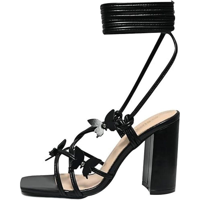 Other Sicare Women's 6 Black Butterfly Strappy Block Heel Shoes Size US 6 / IT 36 - 3 Thumbnail
