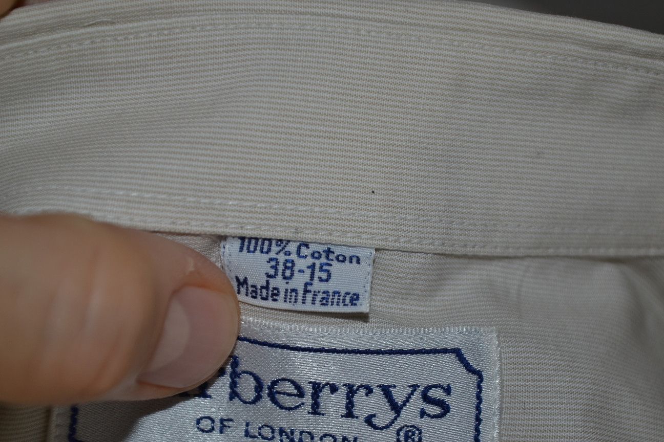 Burberry × Burberry Prorsum × Vintage Vintage Burberrys Made in France Shirt 38-15 / S Size US S / EU 44-46 / 1 - 7 Thumbnail
