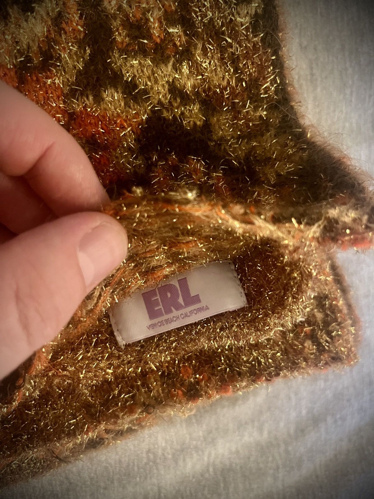 ERL ERL Floral Intarsia Knitted Scarf Size ONE SIZE - 4 Thumbnail