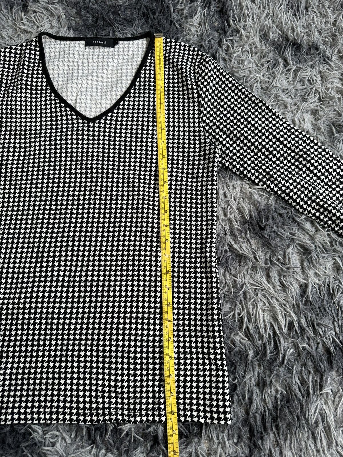 If Six Was Nine 00's Roshell houndstooth stripe warmer long sleeve Size US M / EU 48-50 / 2 - 11 Thumbnail