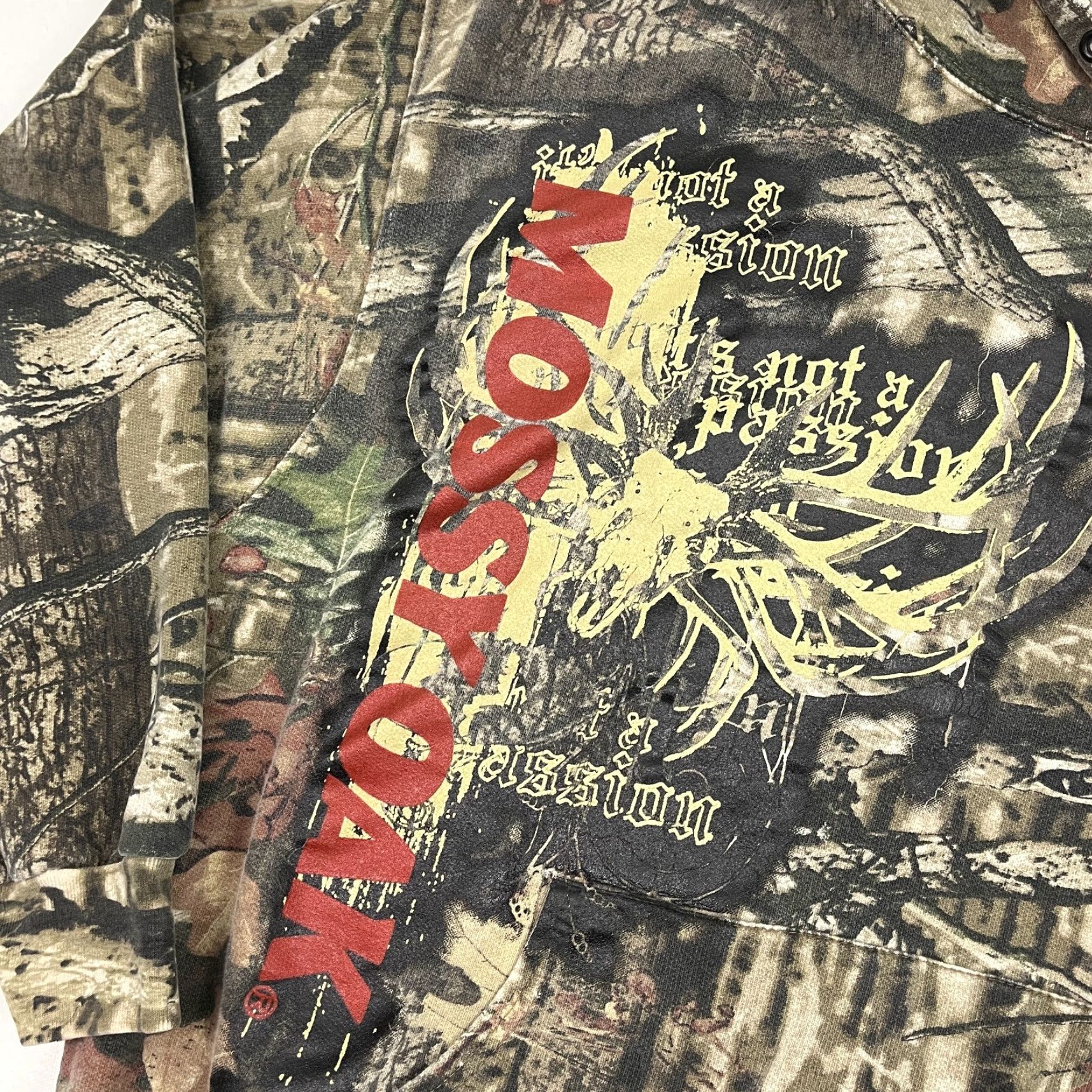 Vintage Russell Hoodie Mens L Y2K Woodstalker Mossy Oak Breakup Infinity Camo Sweatshirt Size US L / EU 52-54 / 3 - 3 Thumbnail