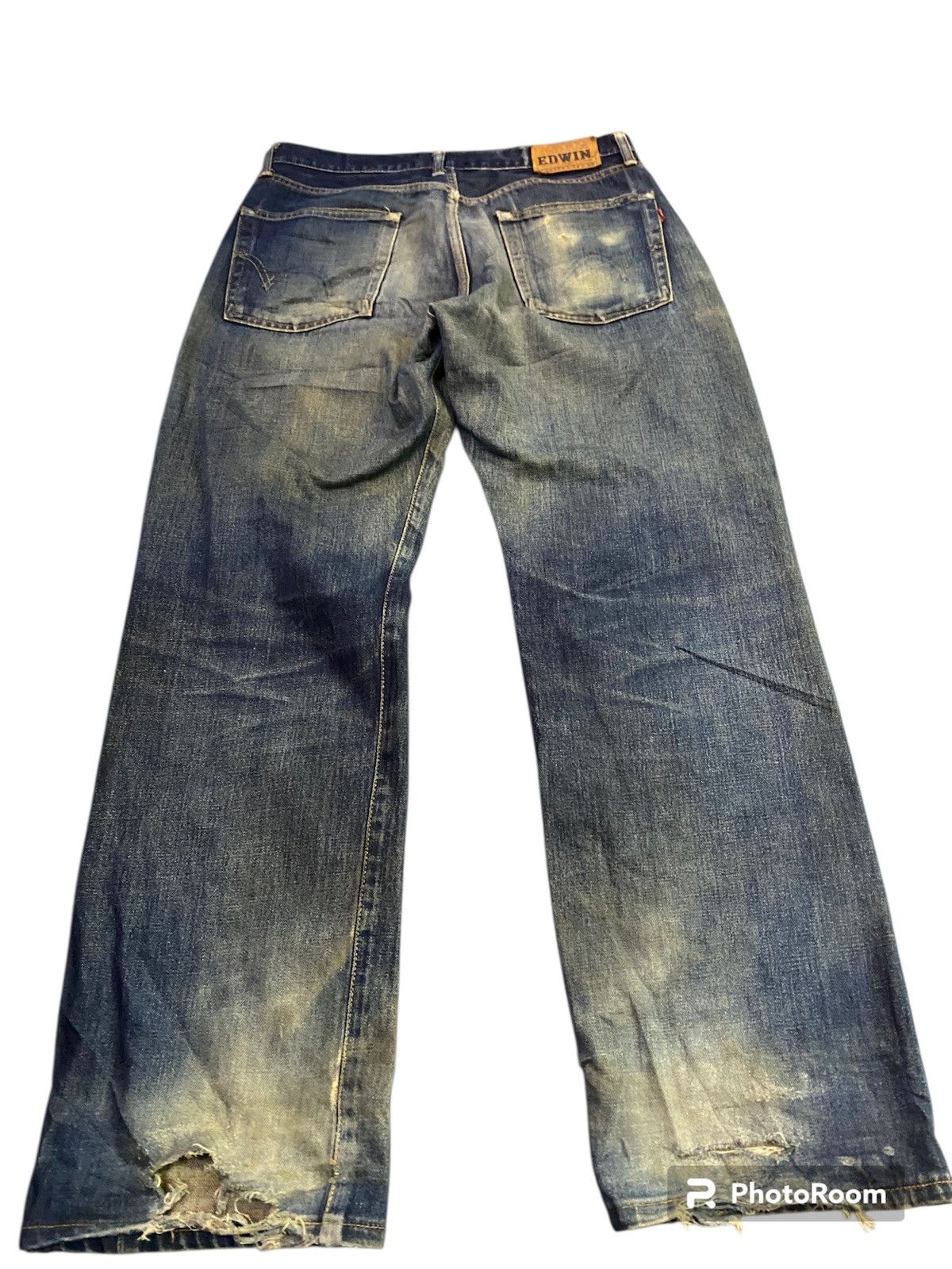 Edwin Vintage Edwin selvedge japan 🇯🇵 distressed Size US 32 / EU 48 - 2 Thumbnail