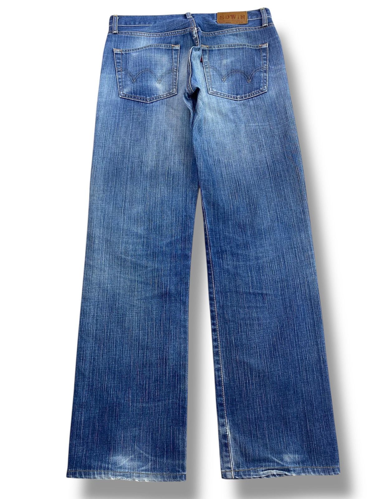 Edwin Edwin Whiskers Faded Wash Style Ripped Jeans Size US 32 / EU 48 - 3 Thumbnail
