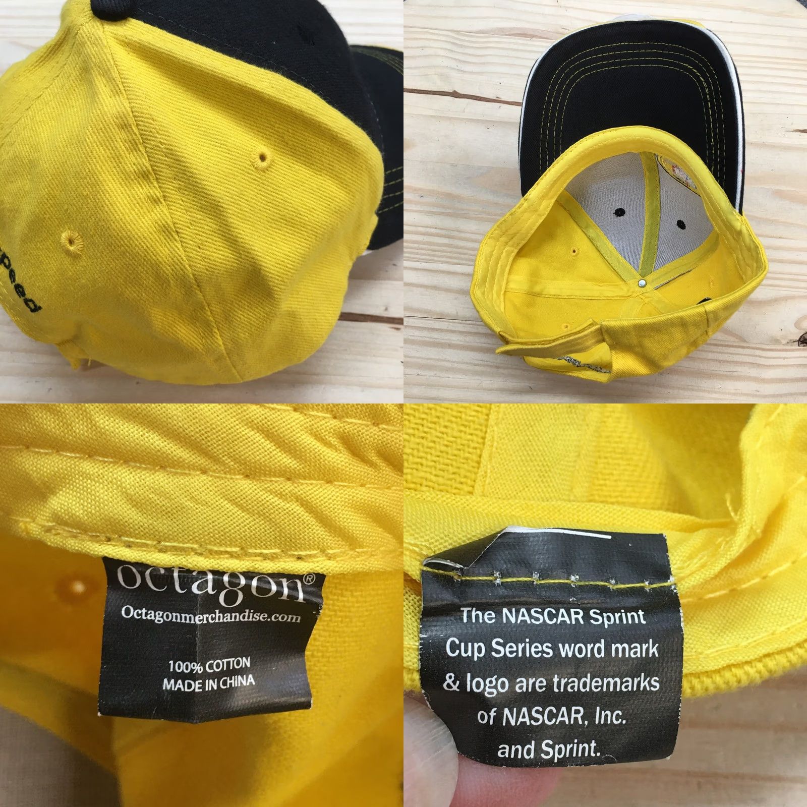 NASCAR Nascar Sprint Baseball Cap Hat Mens One Size Yellow Black Adjustable Embroidered Size ONE SIZE - 8 Thumbnail