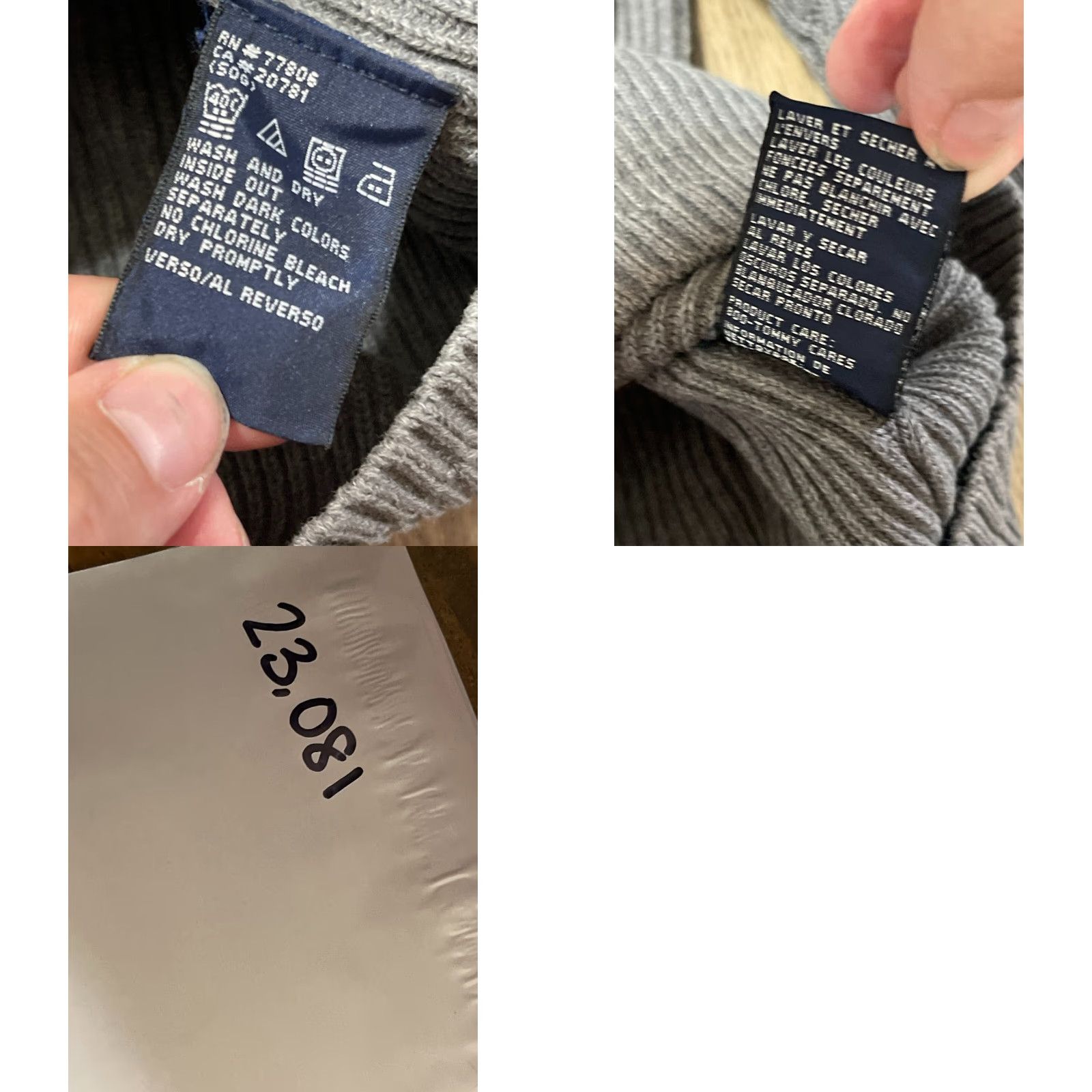 Tommy Hilfiger Tommy Hilfiger Shirt Mens Large Gray Long Sleeve Crew Neck Regular (Free Return) Size US L / EU 52-54 / 3 - 8 Thumbnail