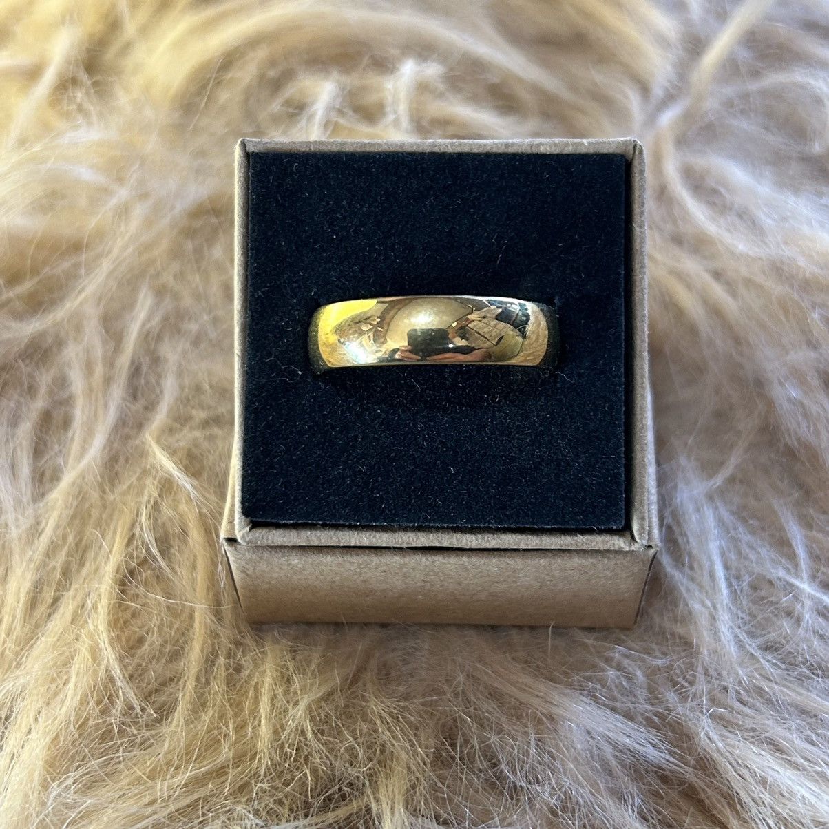 Jewelry Men’s 24kt 9999 6mm wedding band 10.5 Size ONE SIZE - 2 Thumbnail